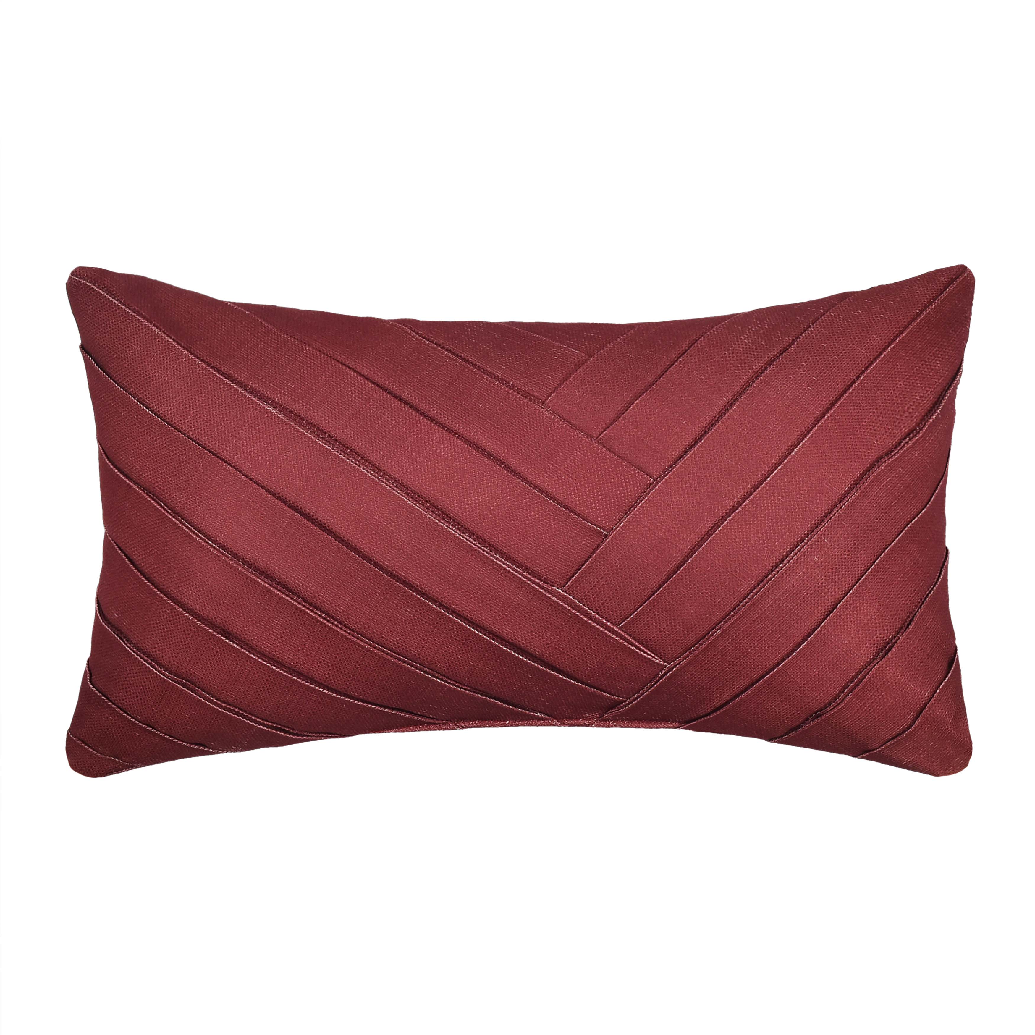Bari Red Boudoir Decorative Throw Pillow 20" x 12" Throw Pillows By J. Queen New York