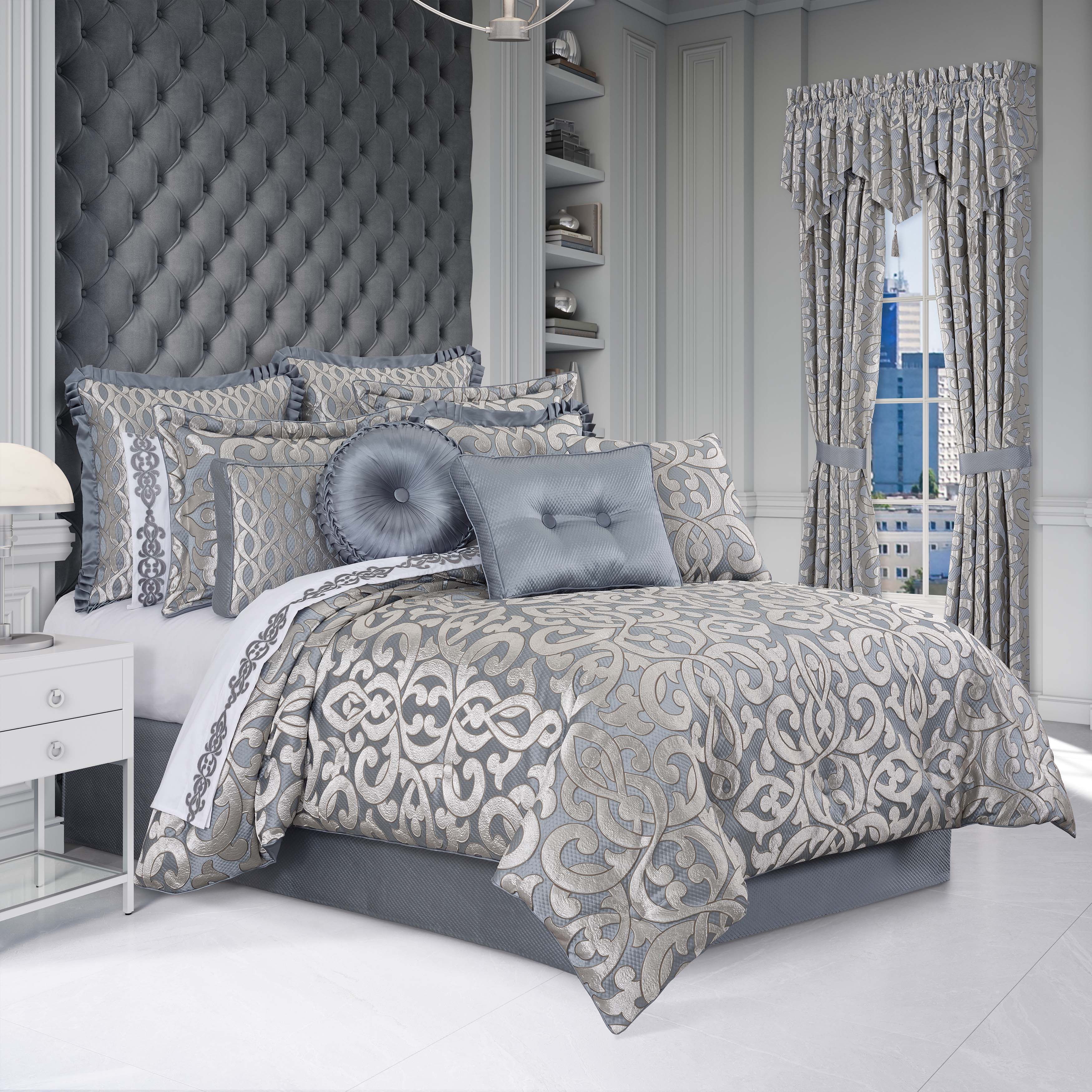 Barocco Sterling 4 Piece Comforter Set Comforter Sets By J. Queen New York