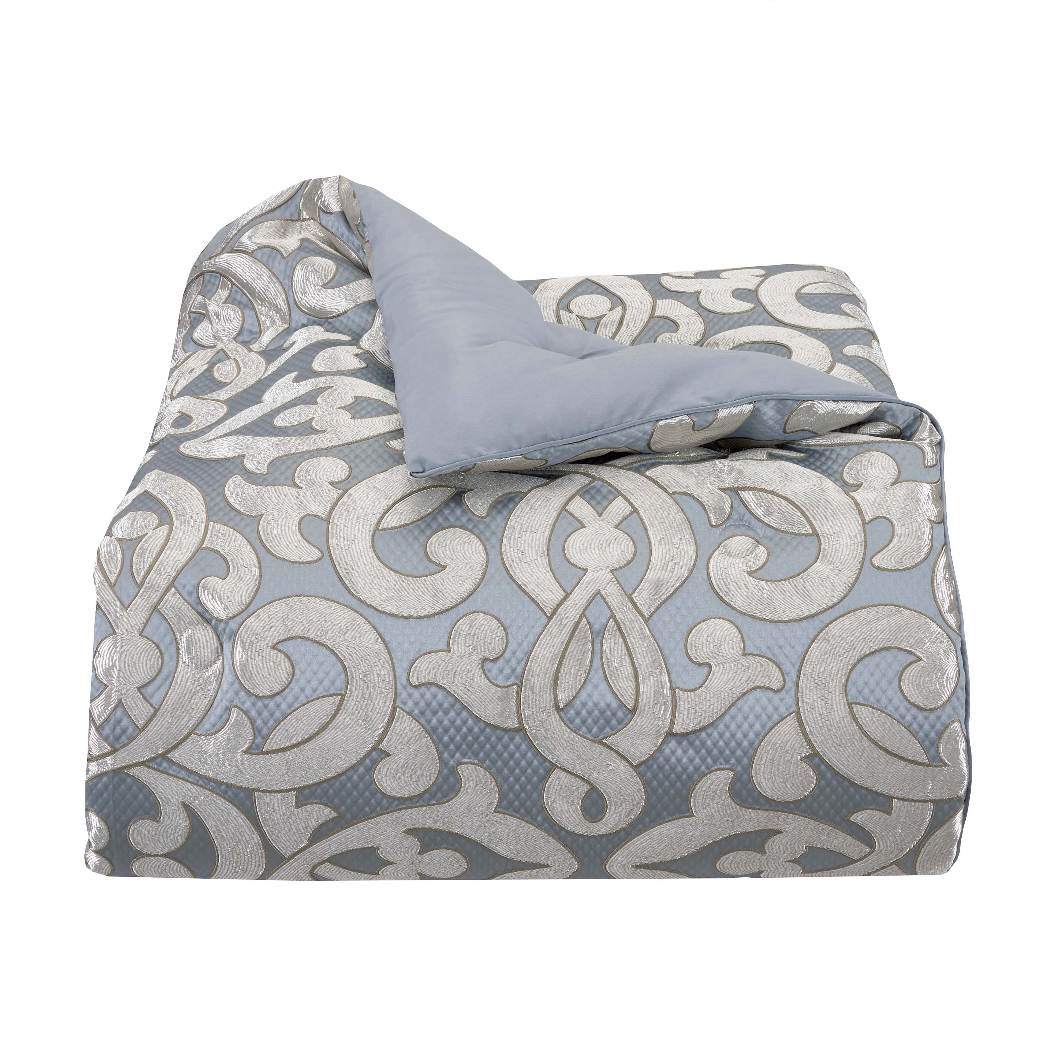 Barocco Sterling 4 Piece Comforter Set Comforter Sets By J. Queen New York