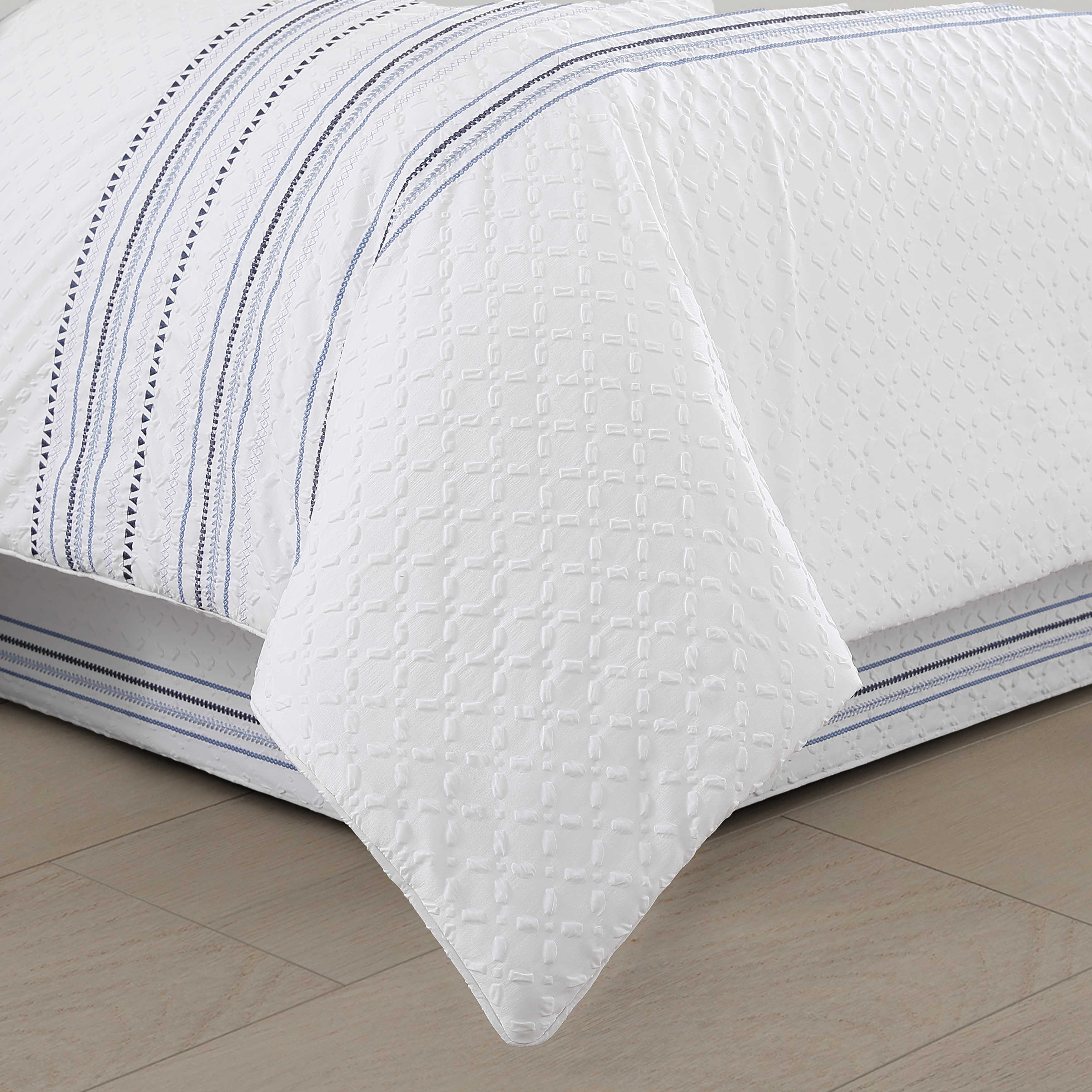 Bayside Blue 4 Piece Comforter Set Comforter Sets By J. Queen New York