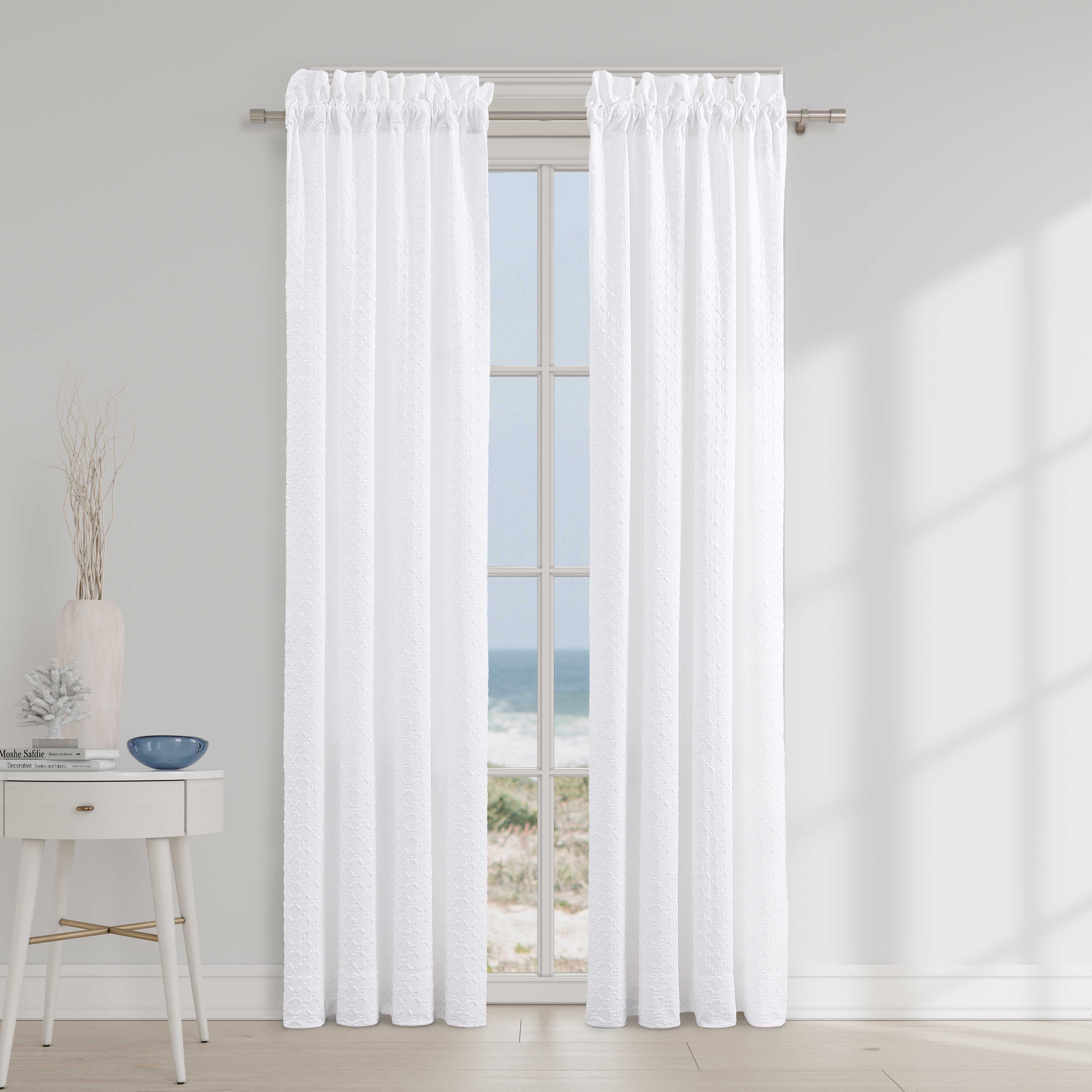 Bayside White Window Panel Pair Window Panels By J. Queen New York