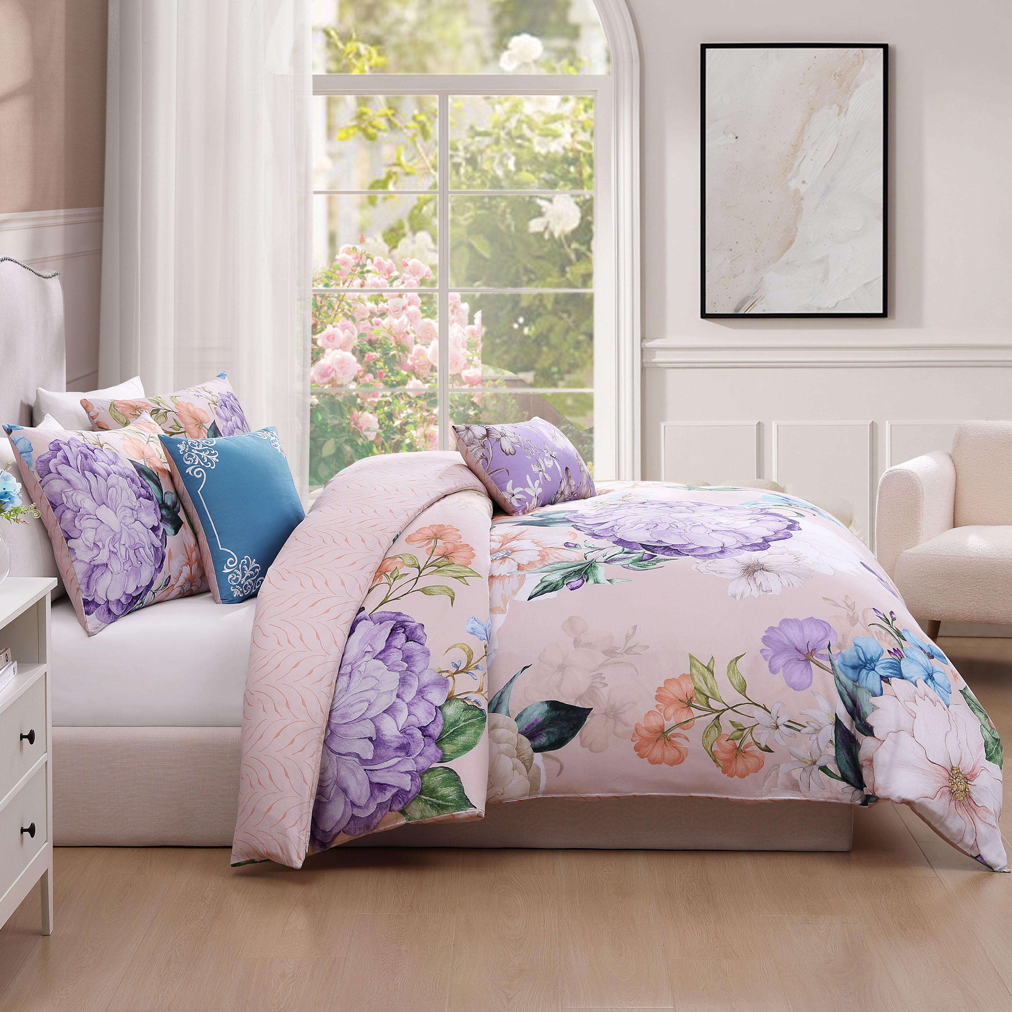 Bebejan Bright Bouquet 5 Piece Reversible Comforter Set Comforter Sets By Bebejan®