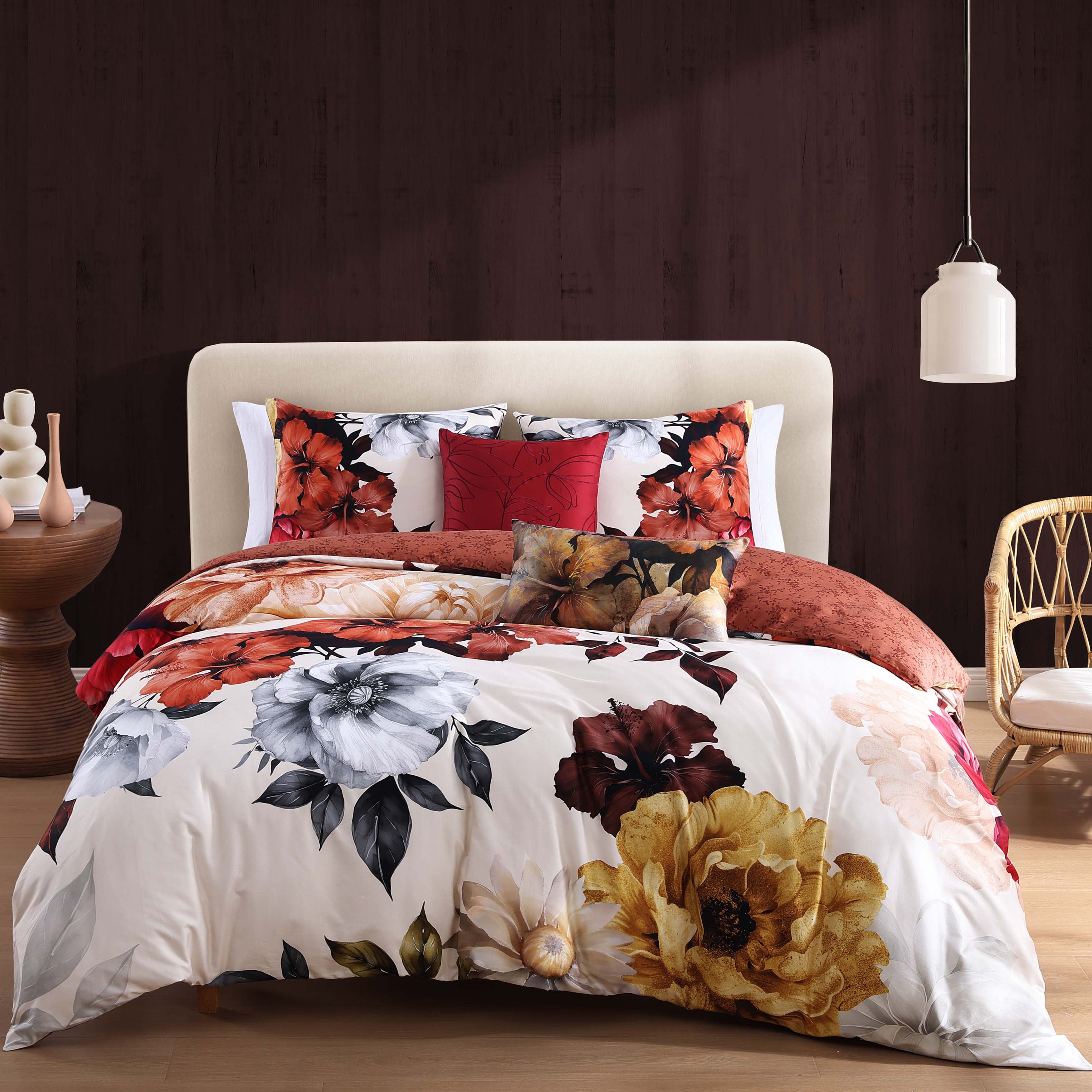 Bebejan Carnelian Flora 5 Piece Reversible Comforter Set Comforter Sets By Bebejan®
