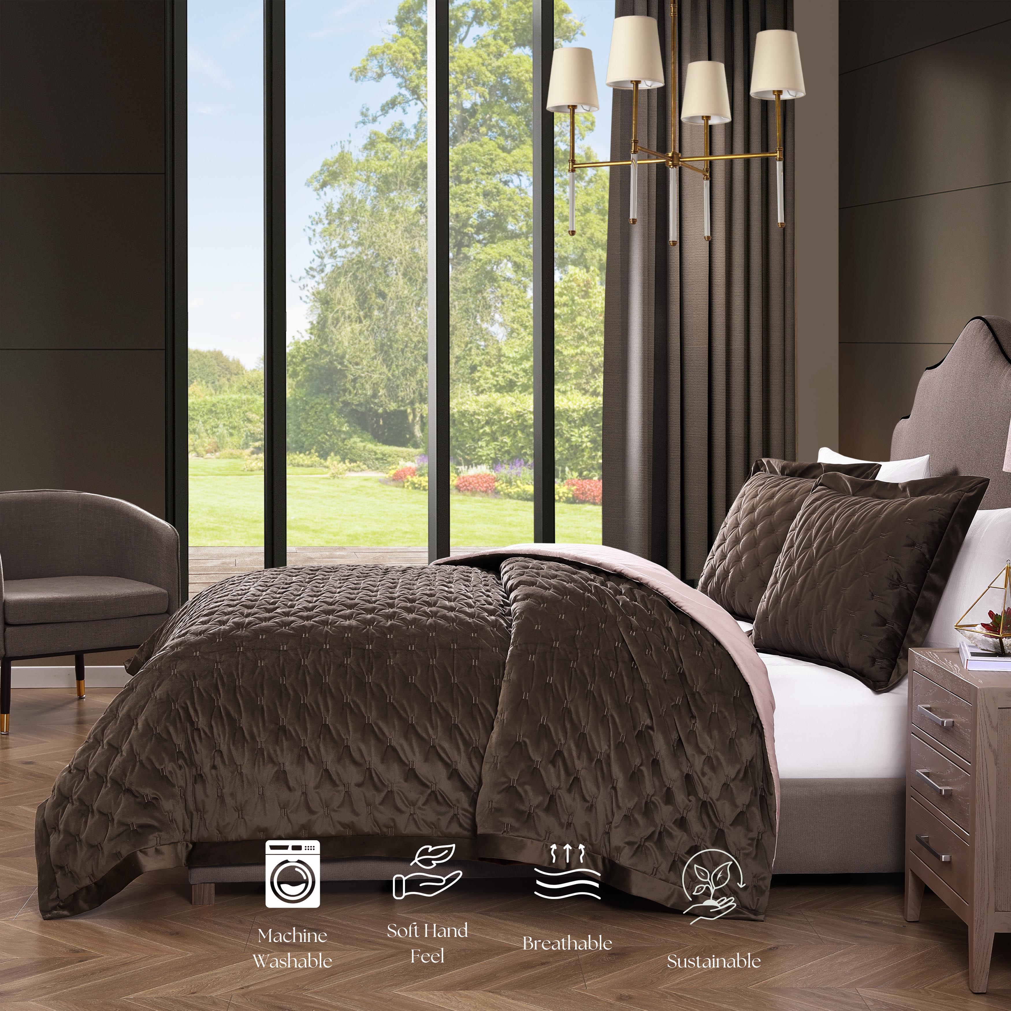 Bebejan 3 Piece Velvet Comforter Set Comforter Sets By Bebejan®