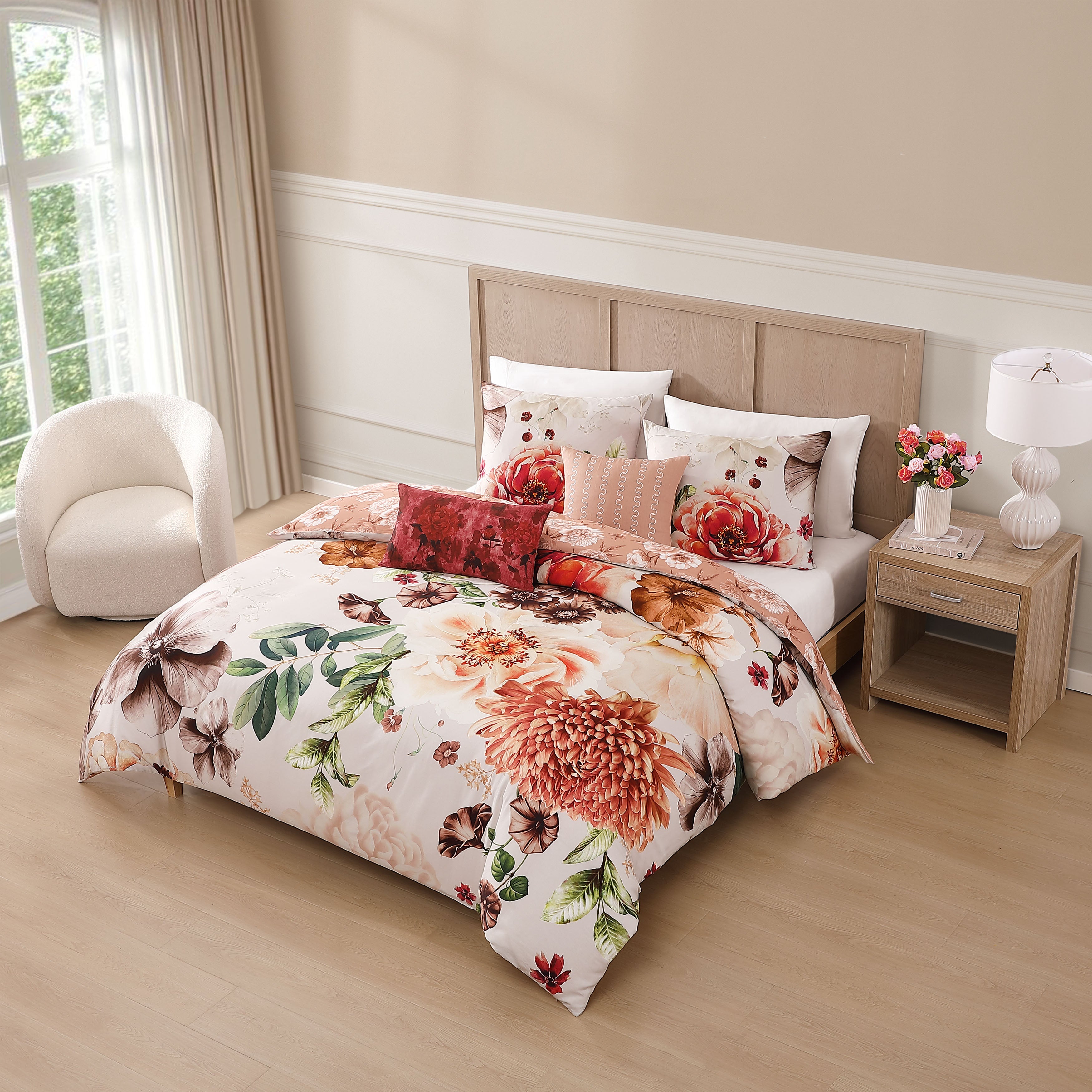 Bebejan Hazy Blossom 5 Piece Reversible Comforter Set Comforter Sets By Bebejan®