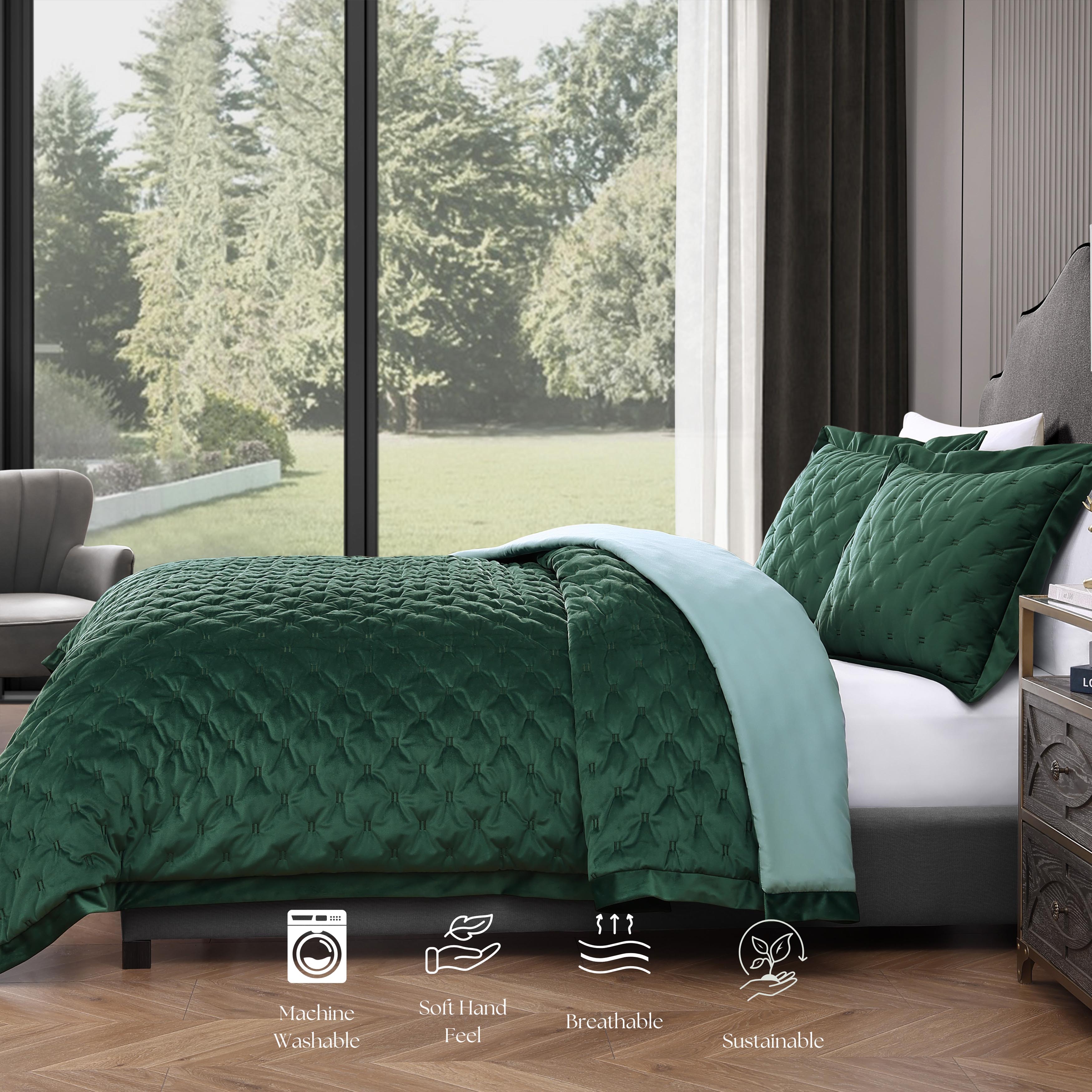 Bebejan 3 Piece Velvet Comforter Set Comforter Sets By Bebejan®