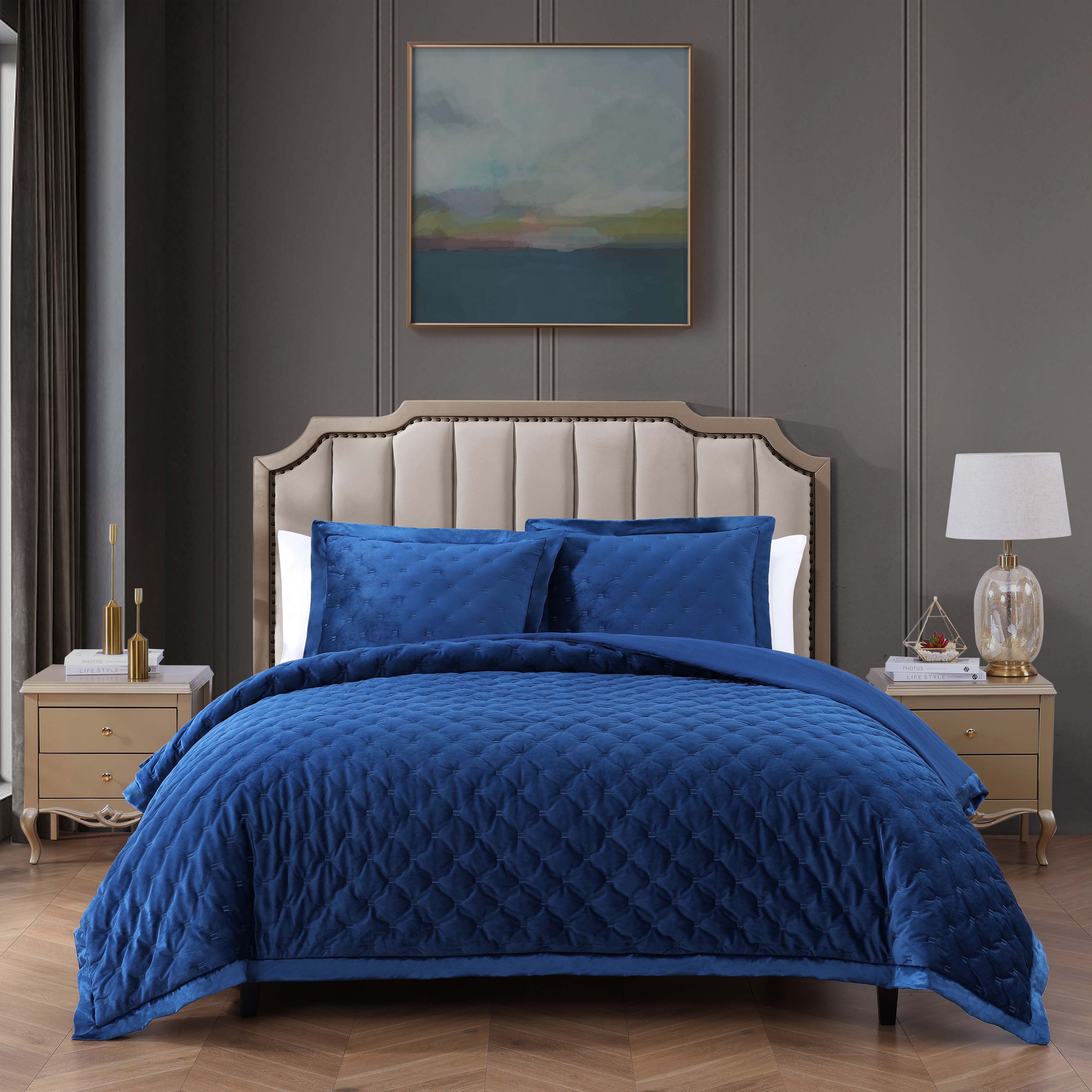 Bebejan 3 Piece Velvet Comforter Set Comforter Sets By Bebejan®