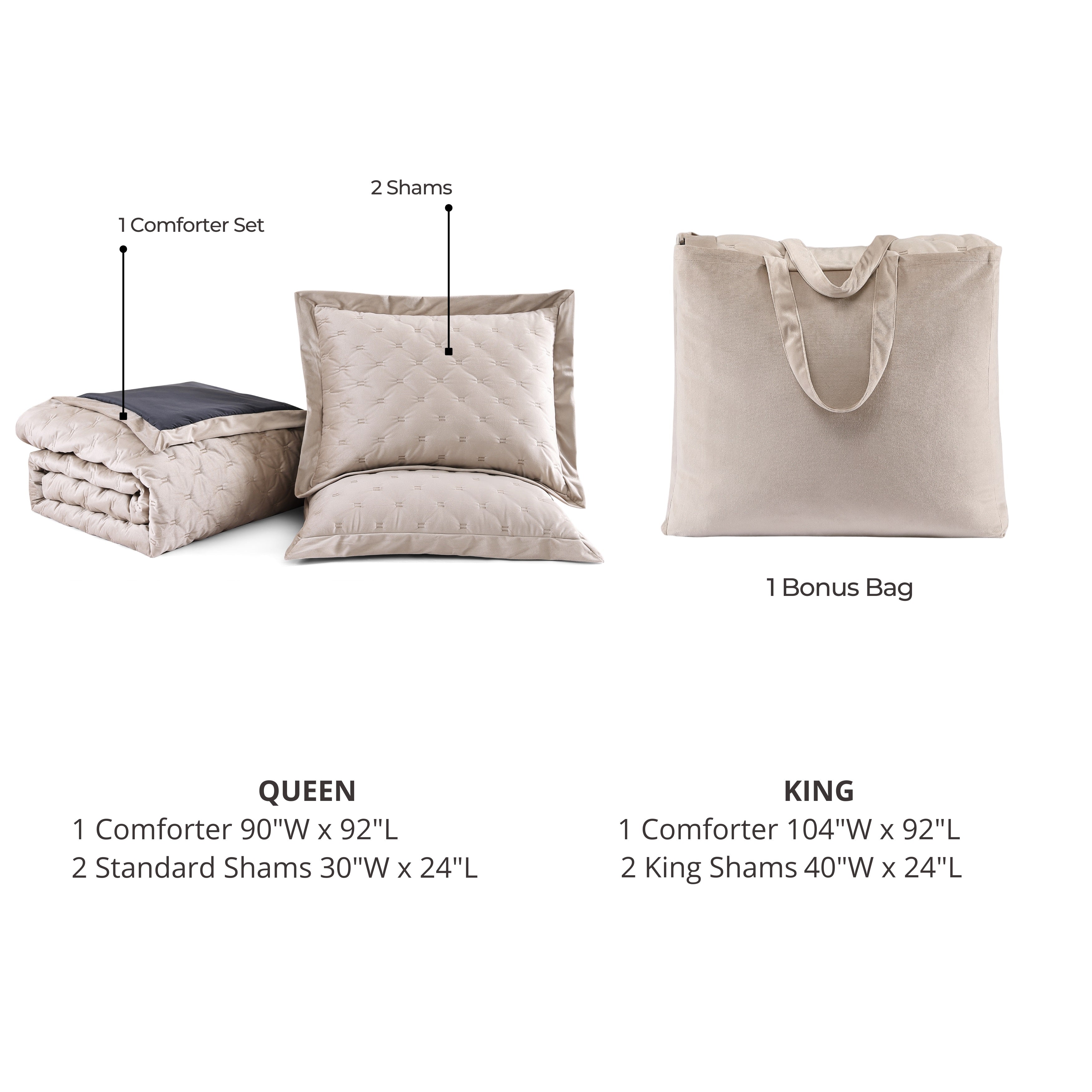 Bebejan 3 Piece Velvet Comforter Set