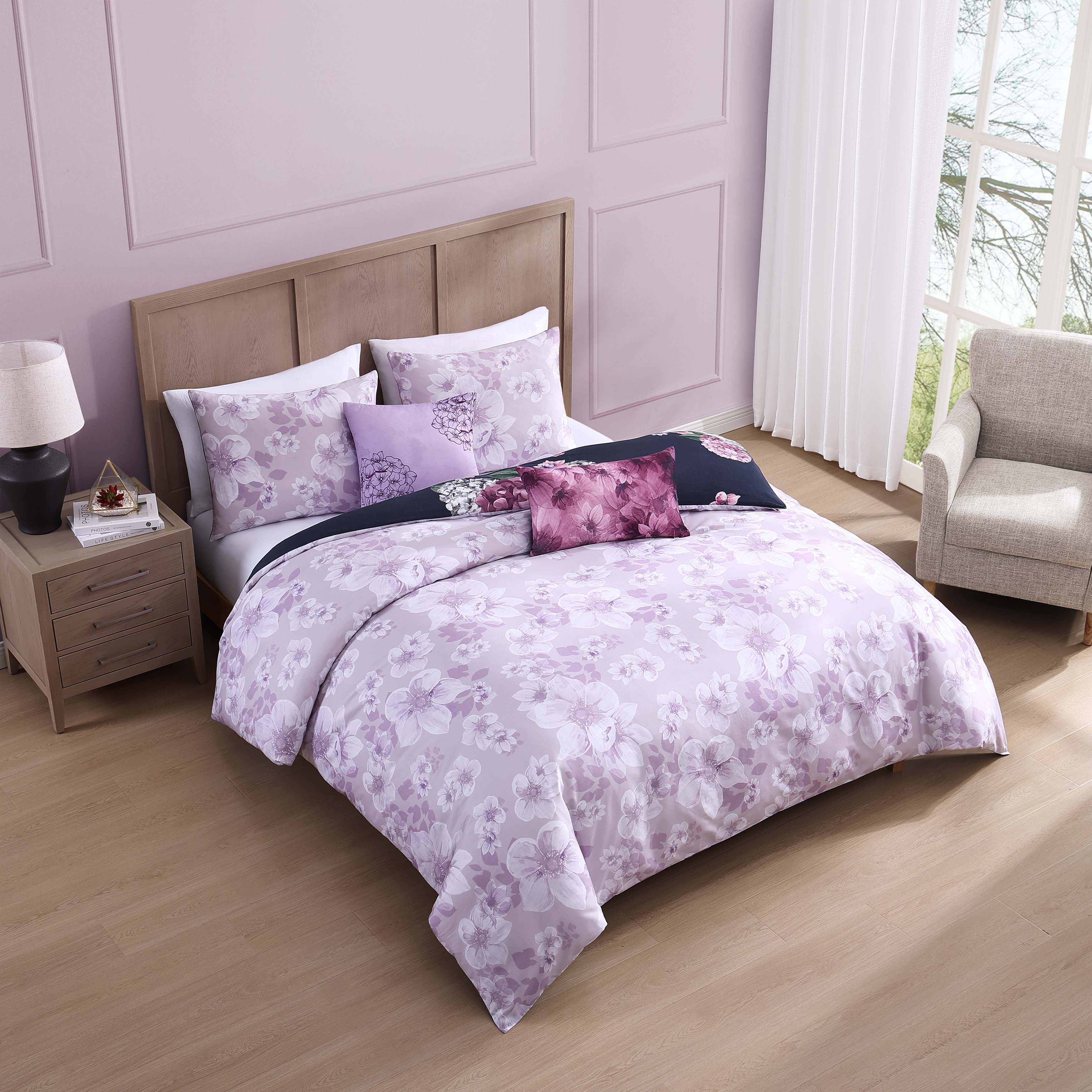 Bebejan Purple Bliss 5 Piece Reversible Comforter Set Comforter Sets By Bebejan®