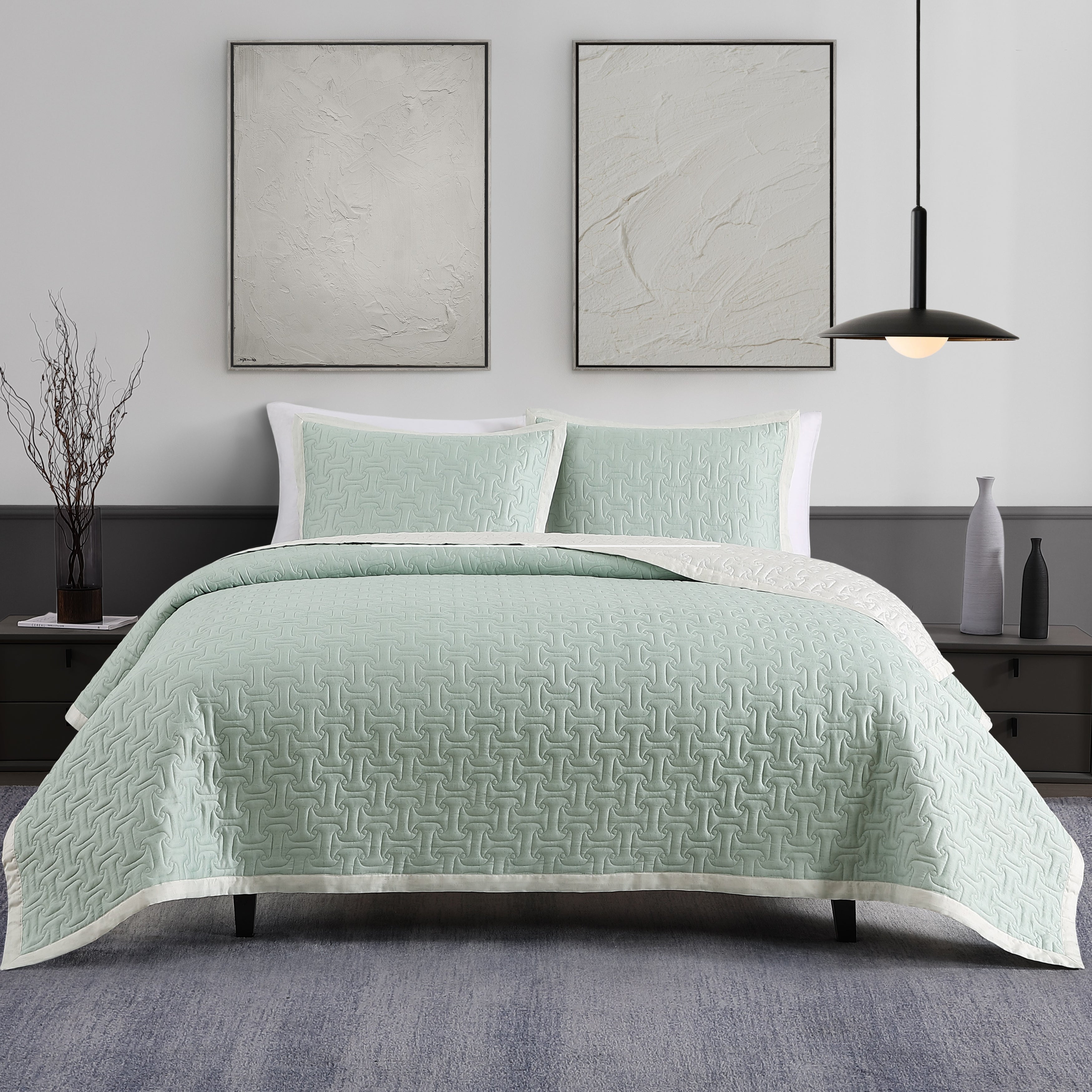 Bebejan 3 Piece Textured Quilted Coverlet Set Coverlet By Bebejan®
