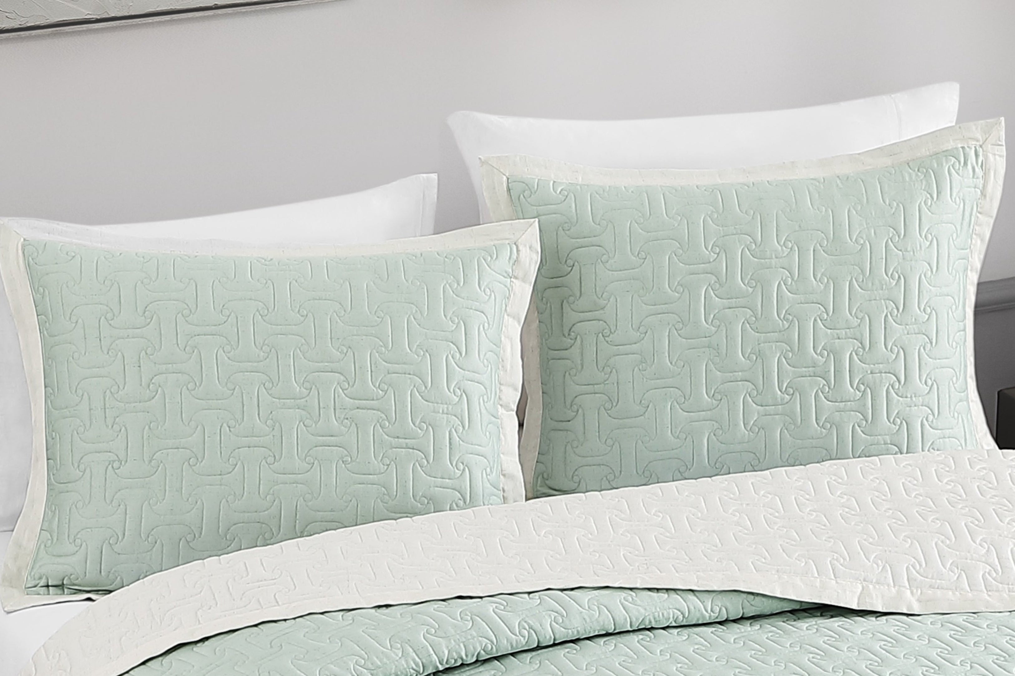Bebejan Textured Quilted Sham Set - Final Sale Sham By US Office - Latest-bedding