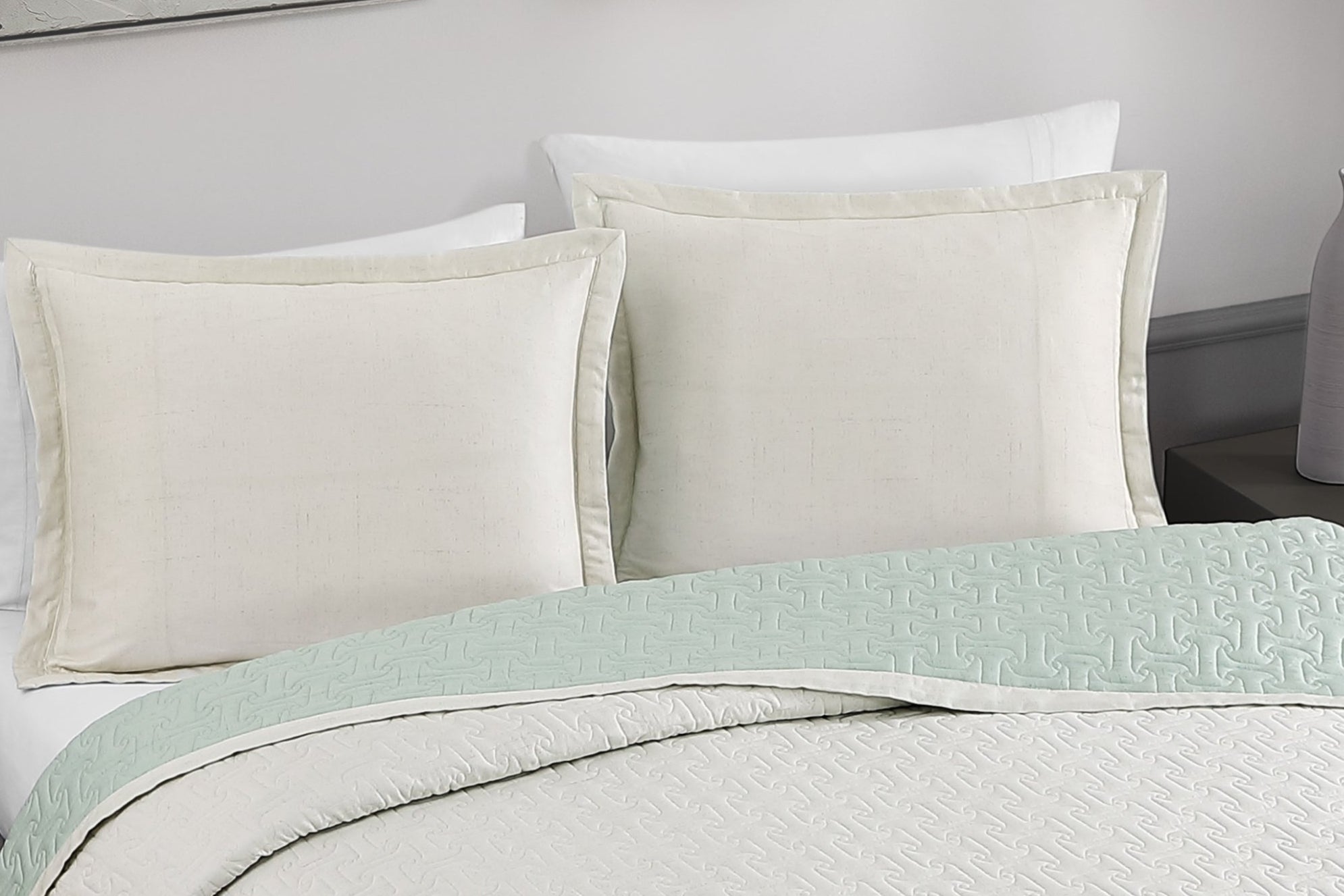 Bebejan Textured Quilted Sham Set - Final Sale Sham By US Office - Latest-bedding