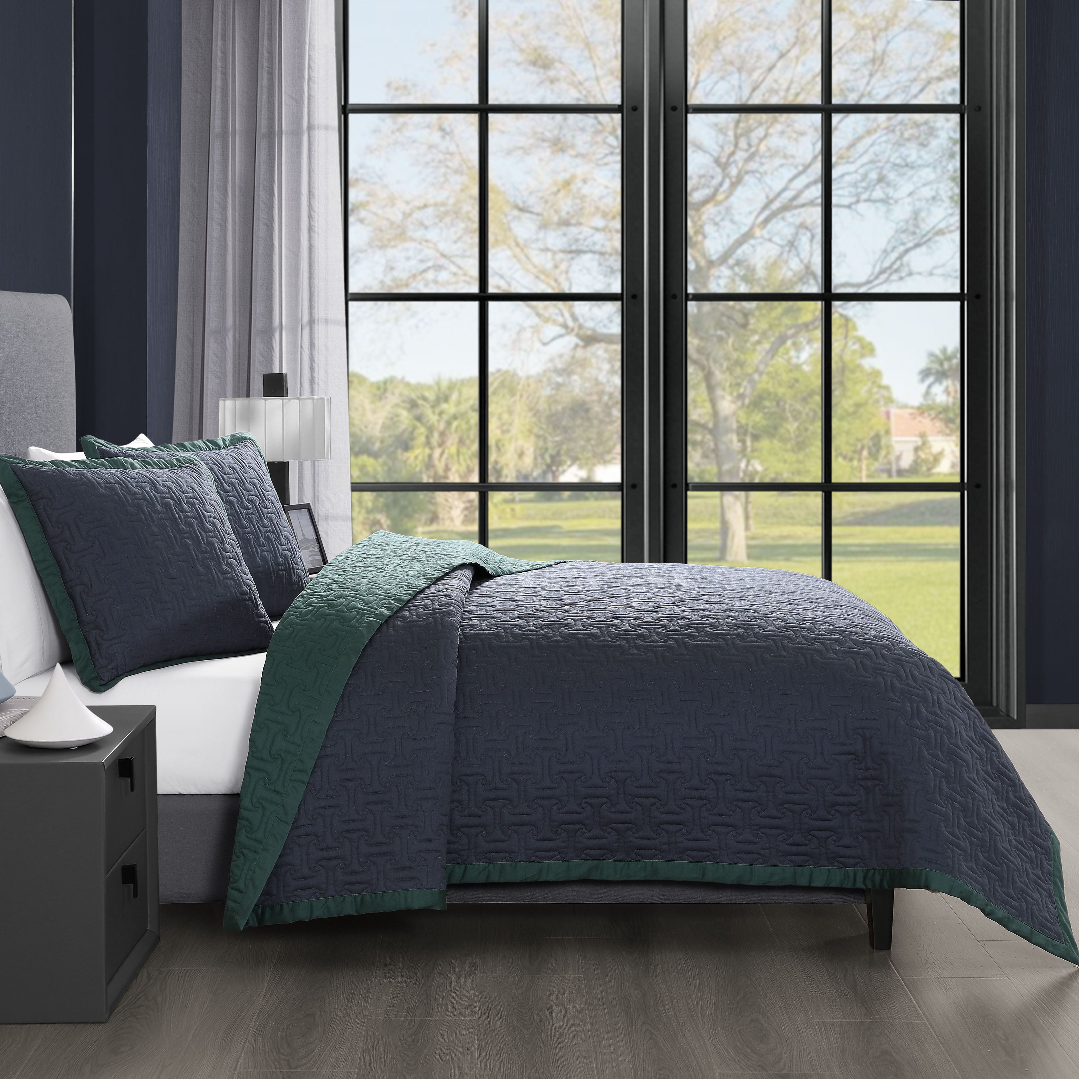 Bebejan 3 Piece Textured Quilted Coverlet Set