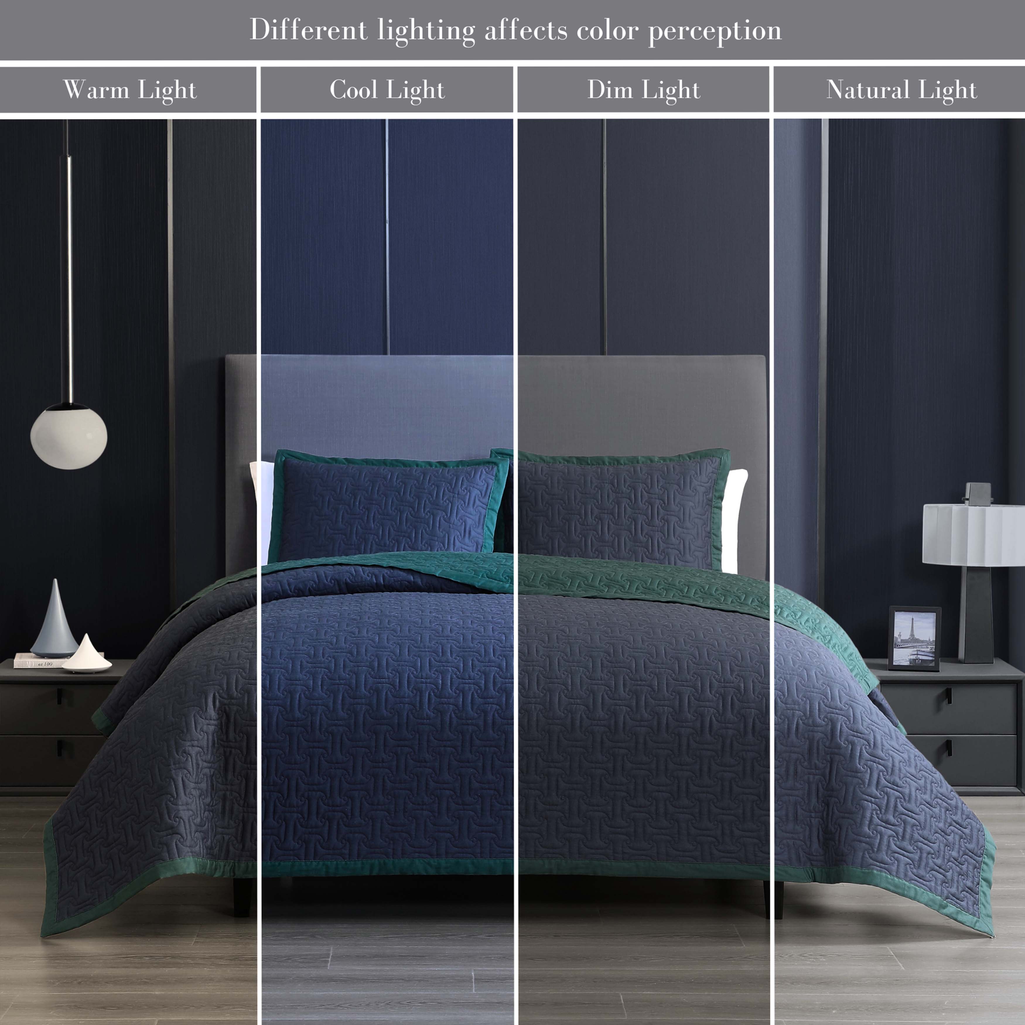 Bebejan 3 Piece Textured Quilted Coverlet Set
