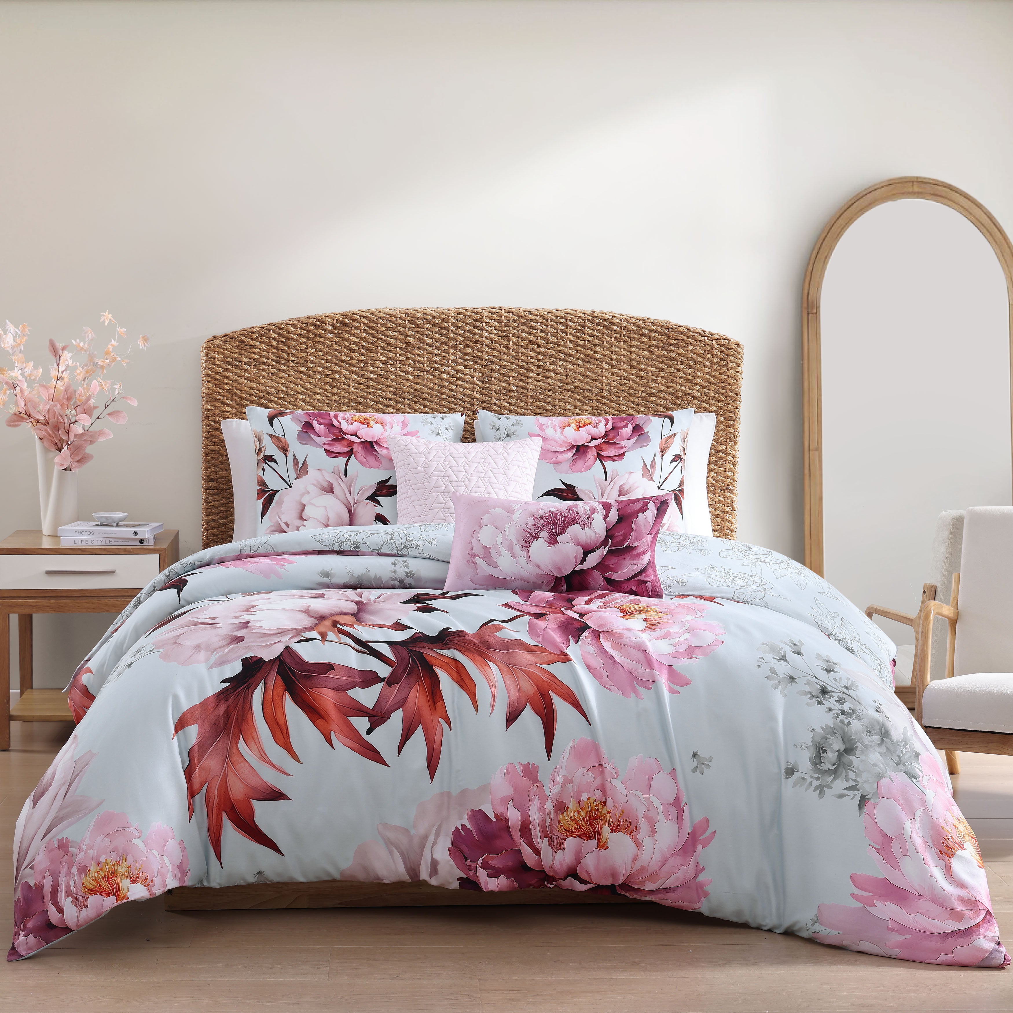 Bebejan Blooming Peonies 5 Piece Reversible Comforter Set Comforter Sets By Bebejan®