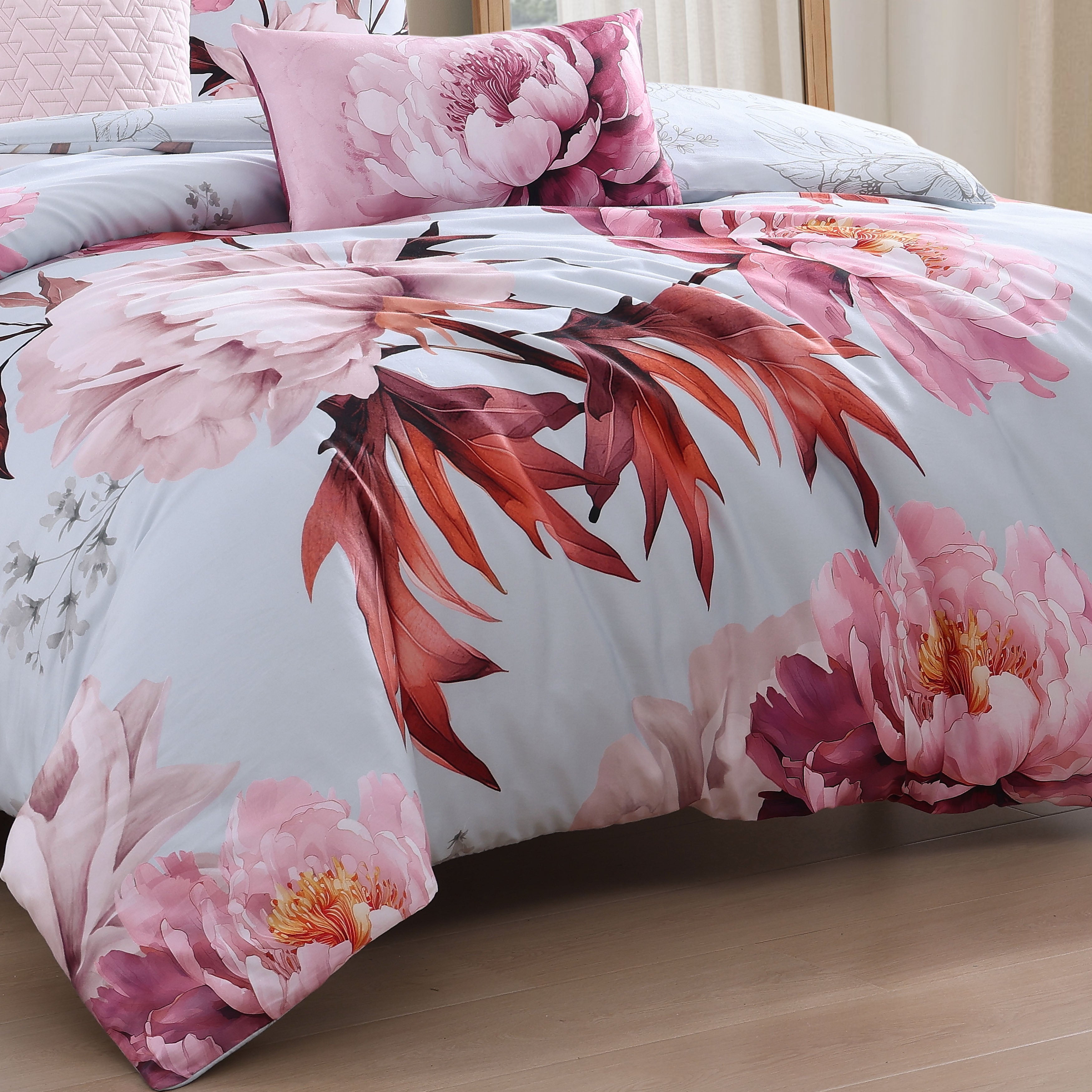 Bebejan Blooming Peonies 5 Piece Reversible Comforter Set Comforter Sets By Bebejan®