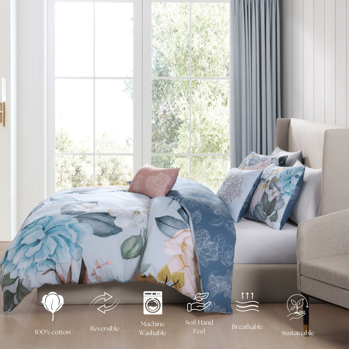 Bebejan Garden In The Sky 5 Piece Reversible Comforter Set Comforter Sets By Bebejan®