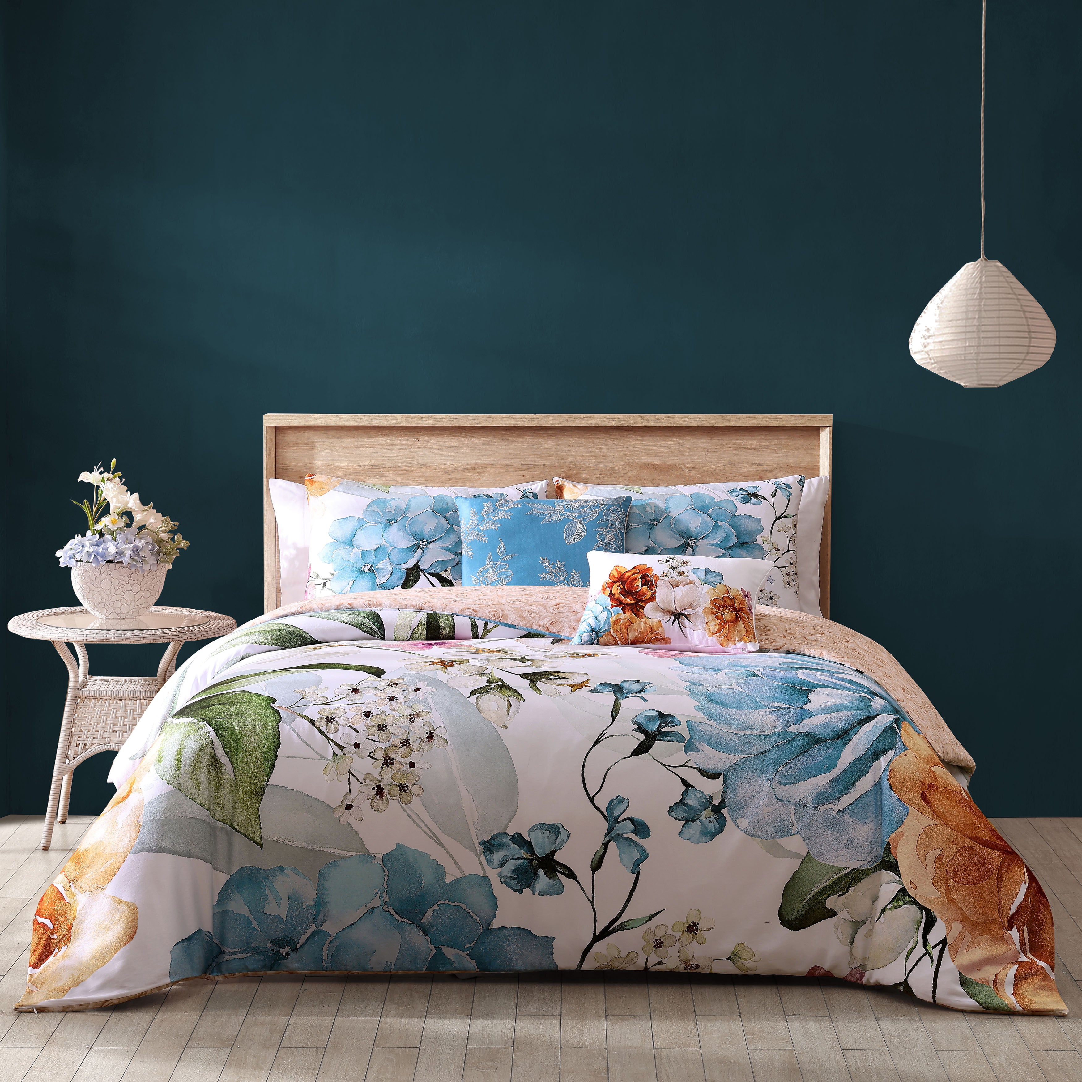 Bebejan Maia Blue 5 Piece Reversible Comforter Set Comforter Sets By Bebejan®