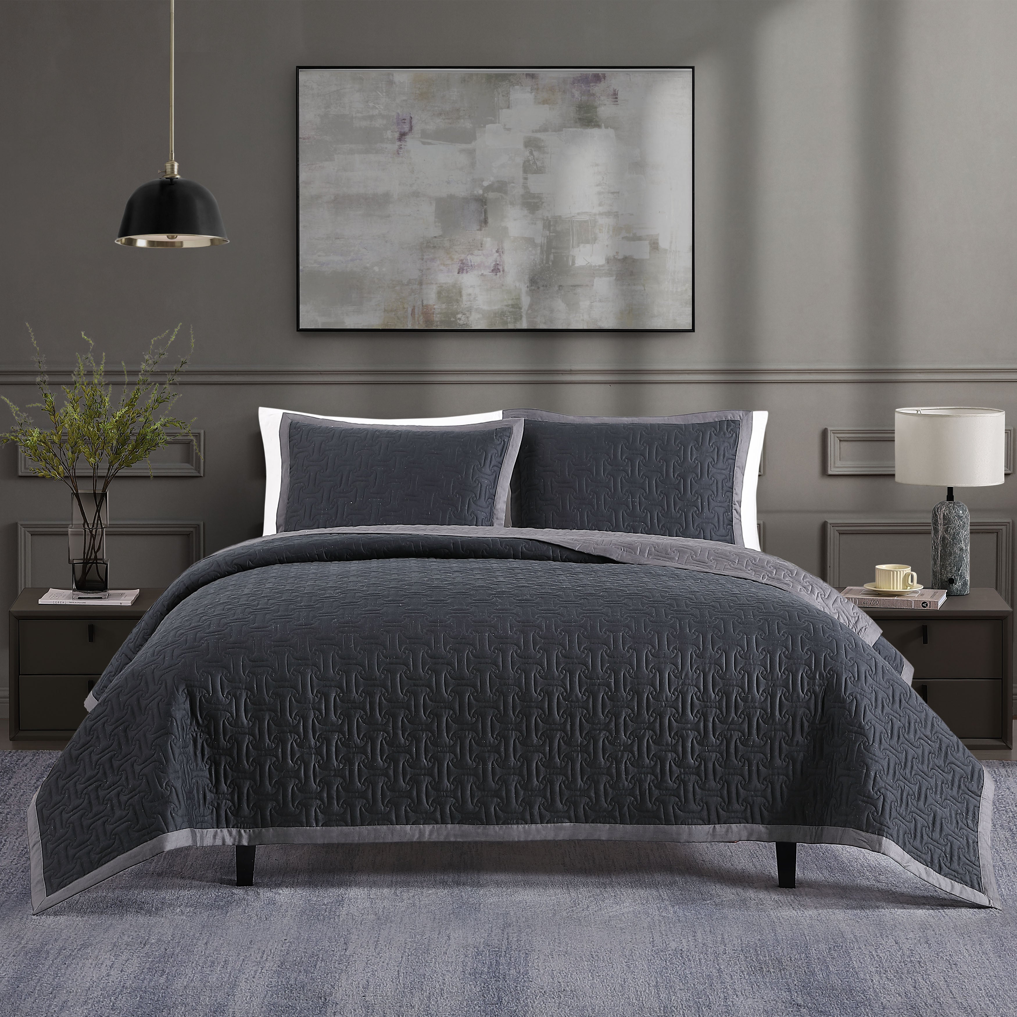 Bebejan 3 Piece Textured Quilted Coverlet Set Coverlet By Bebejan®