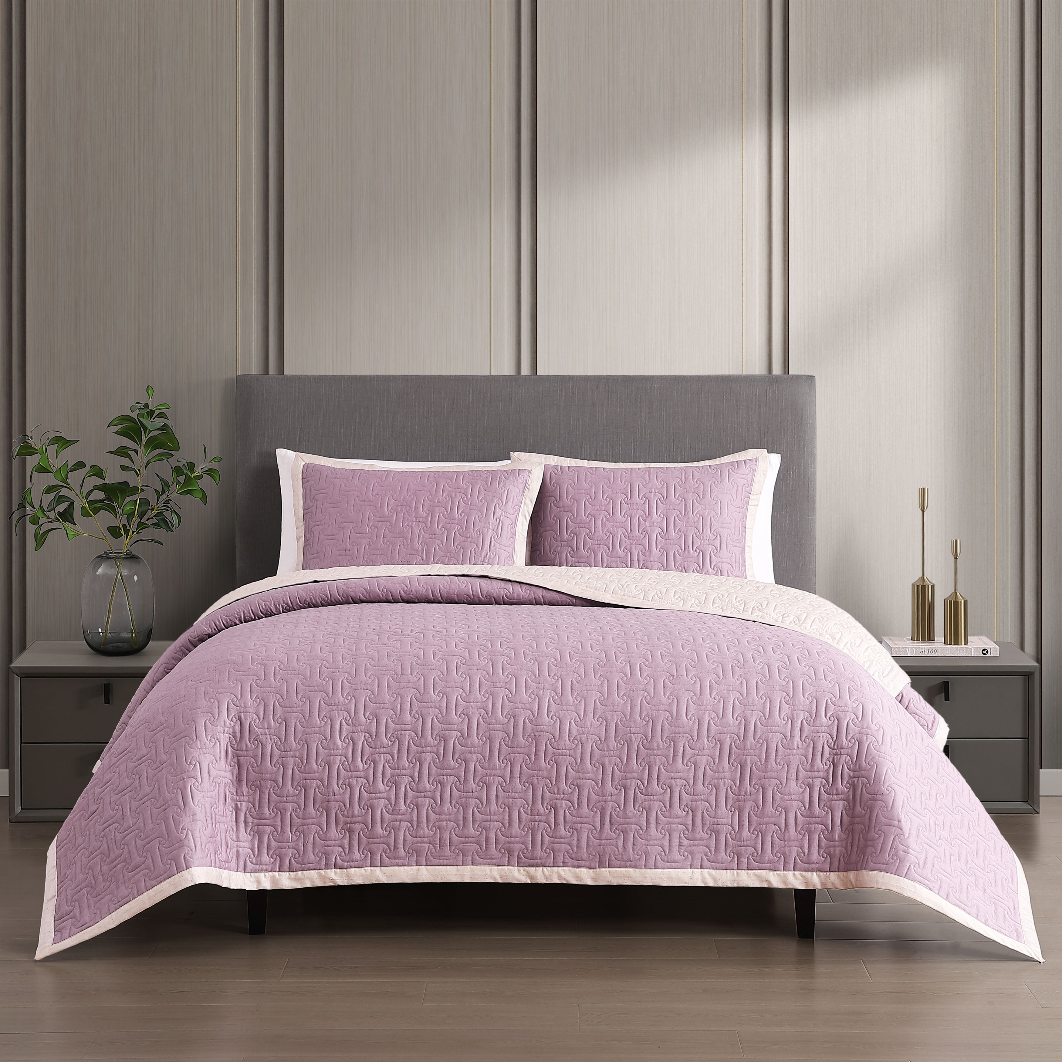Bebejan 3 Piece Textured Quilted Coverlet Set Coverlet By Bebejan®