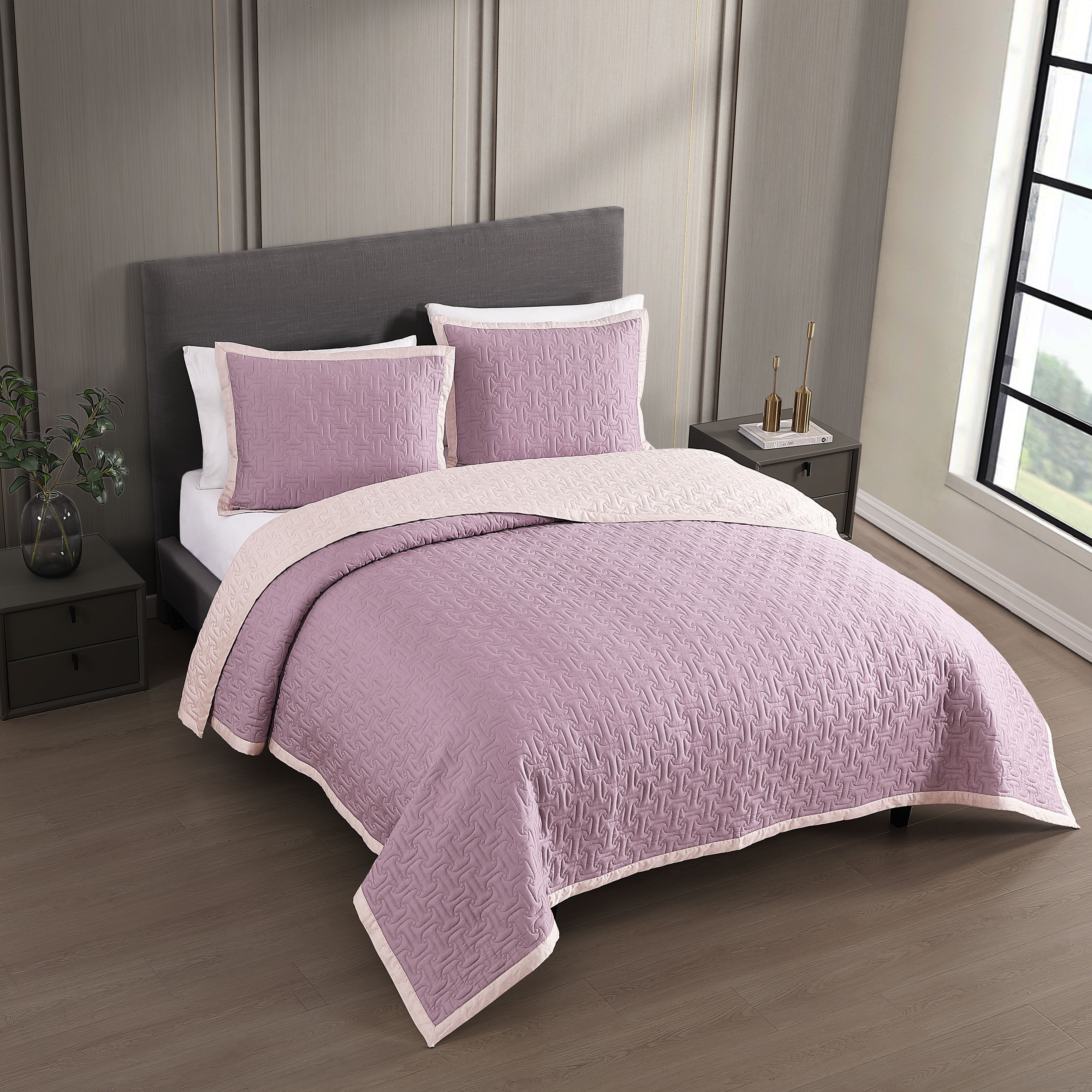 Bebejan 3 Piece Textured Quilted Coverlet Set Coverlet By Bebejan®