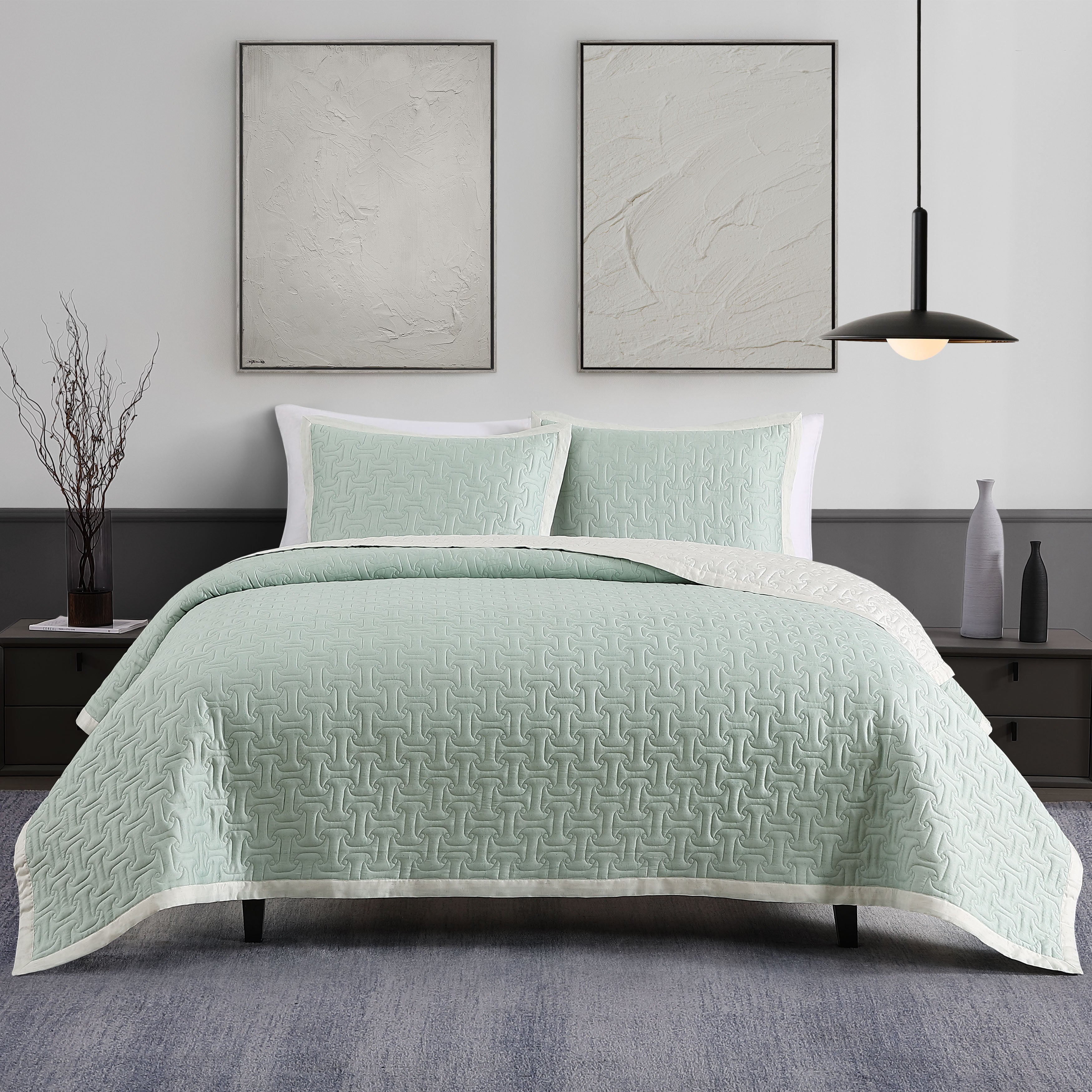 Bebejan 3 Piece Textured Quilted Coverlet Set Coverlet By Bebejan®