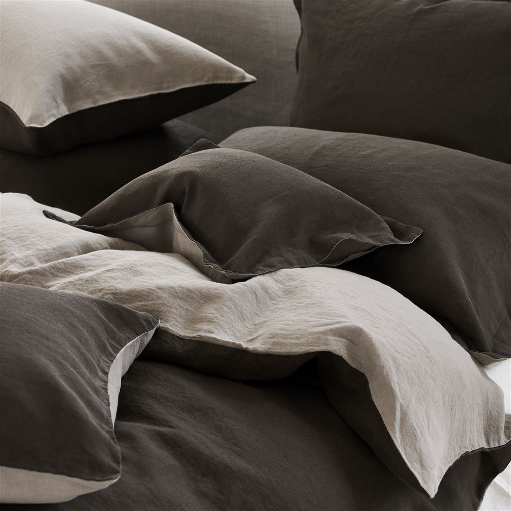 Biella Espresso & Birch Duvet Cover Duvet Covers By Designers Guild