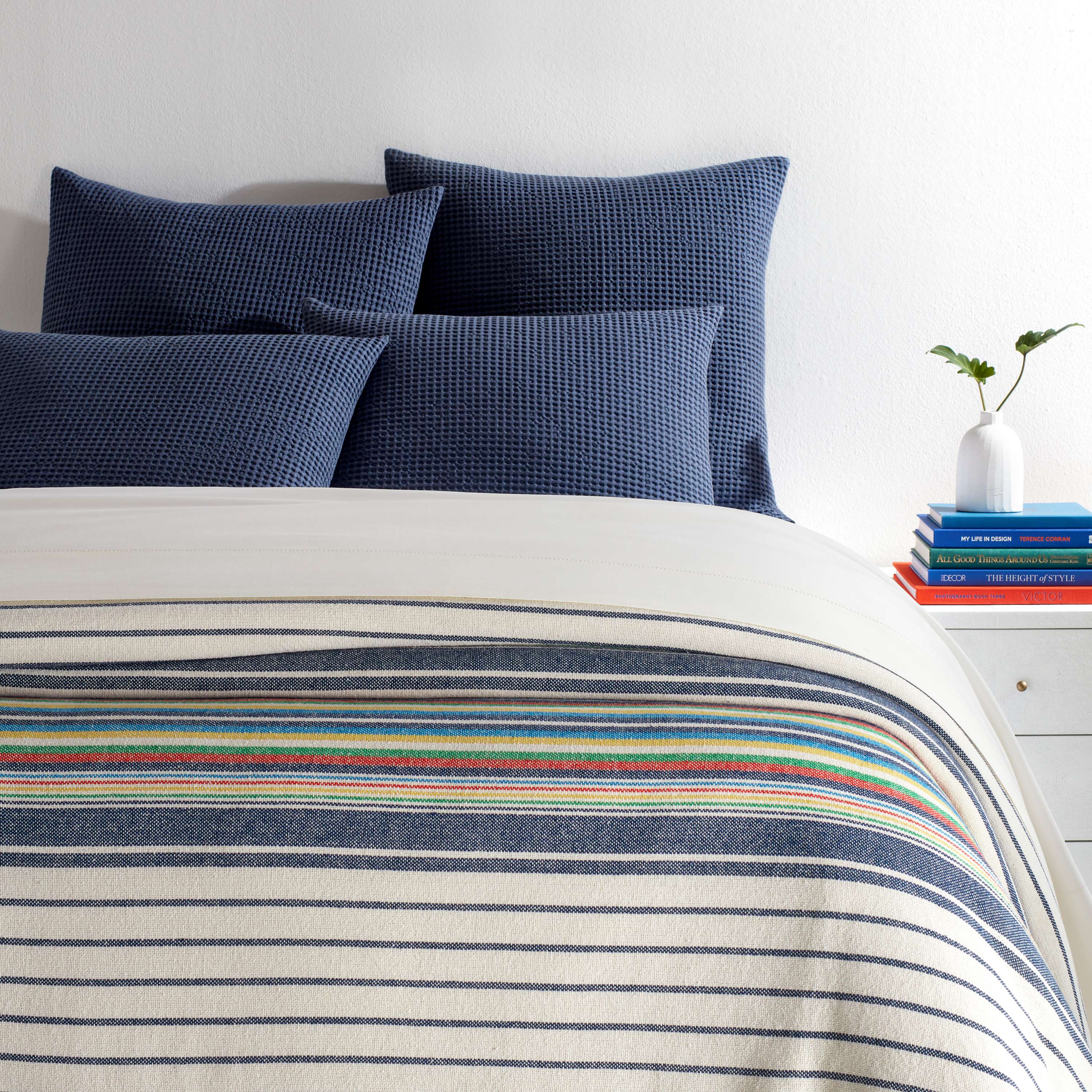 Boardwalk Stripe Blanket Blanket By Annie Selke
