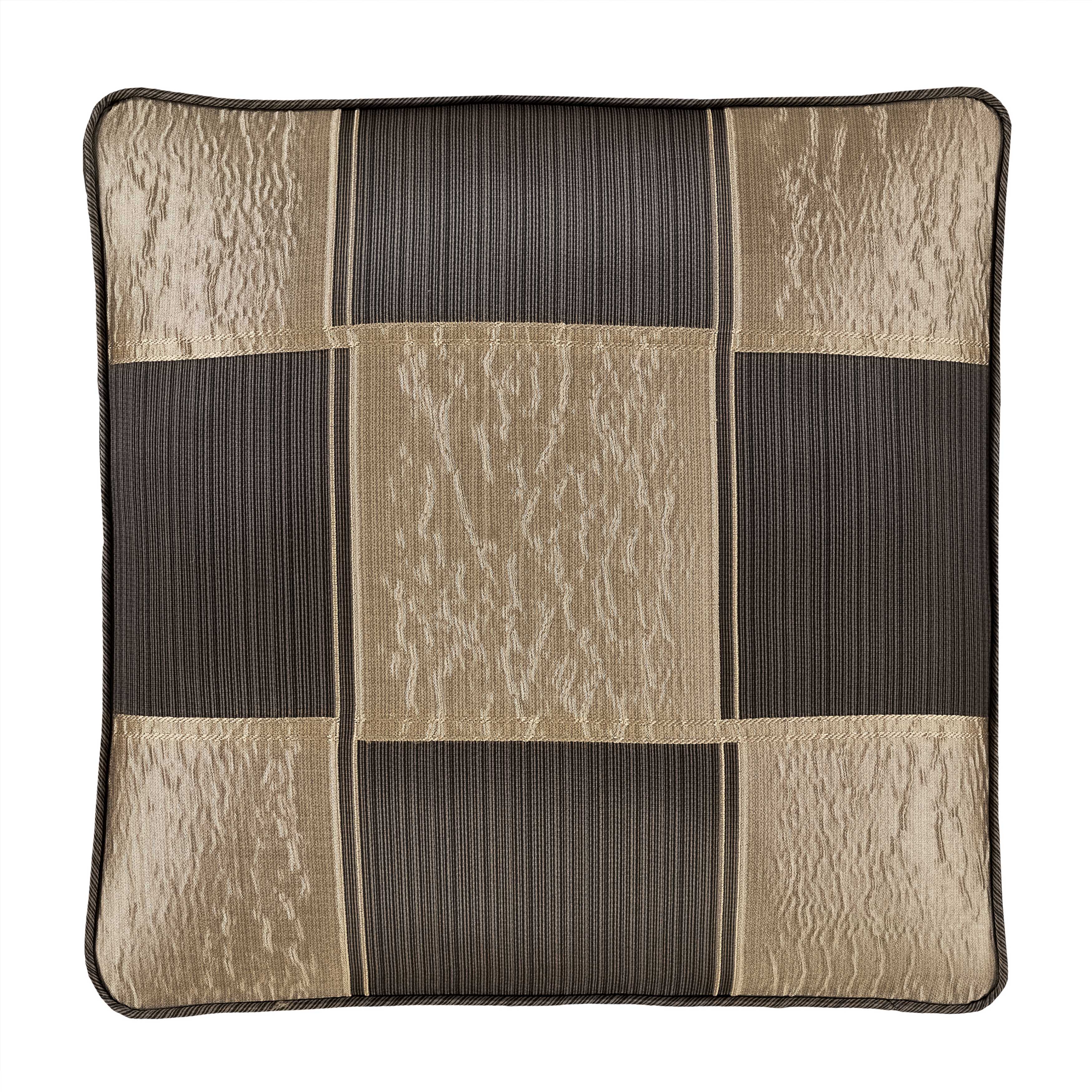 Brando Bronze Square Decorative Throw Pillow 18" x 18" Throw Pillows By J. Queen New York