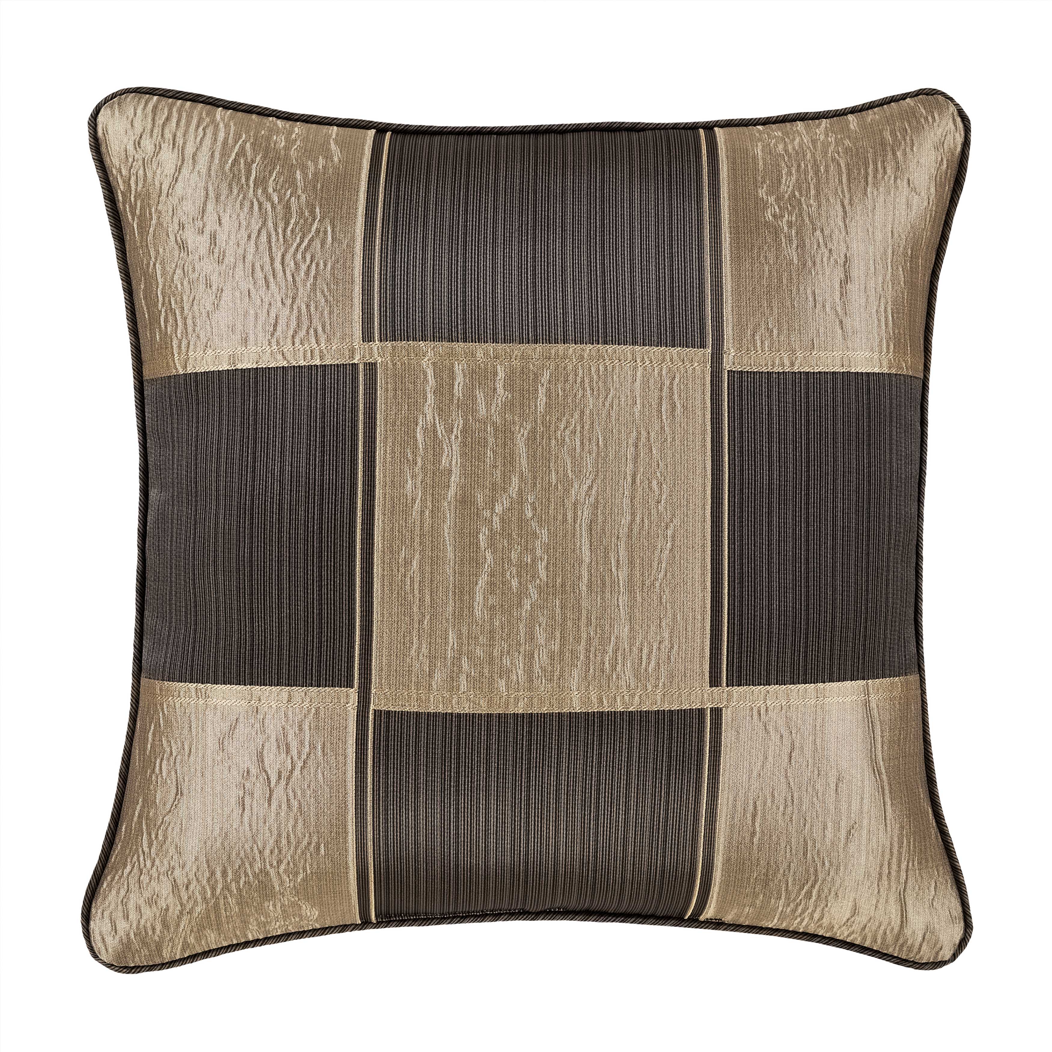 Brando Bronze Square Decorative Throw Pillow 20" x 20" Throw Pillows By J. Queen New York