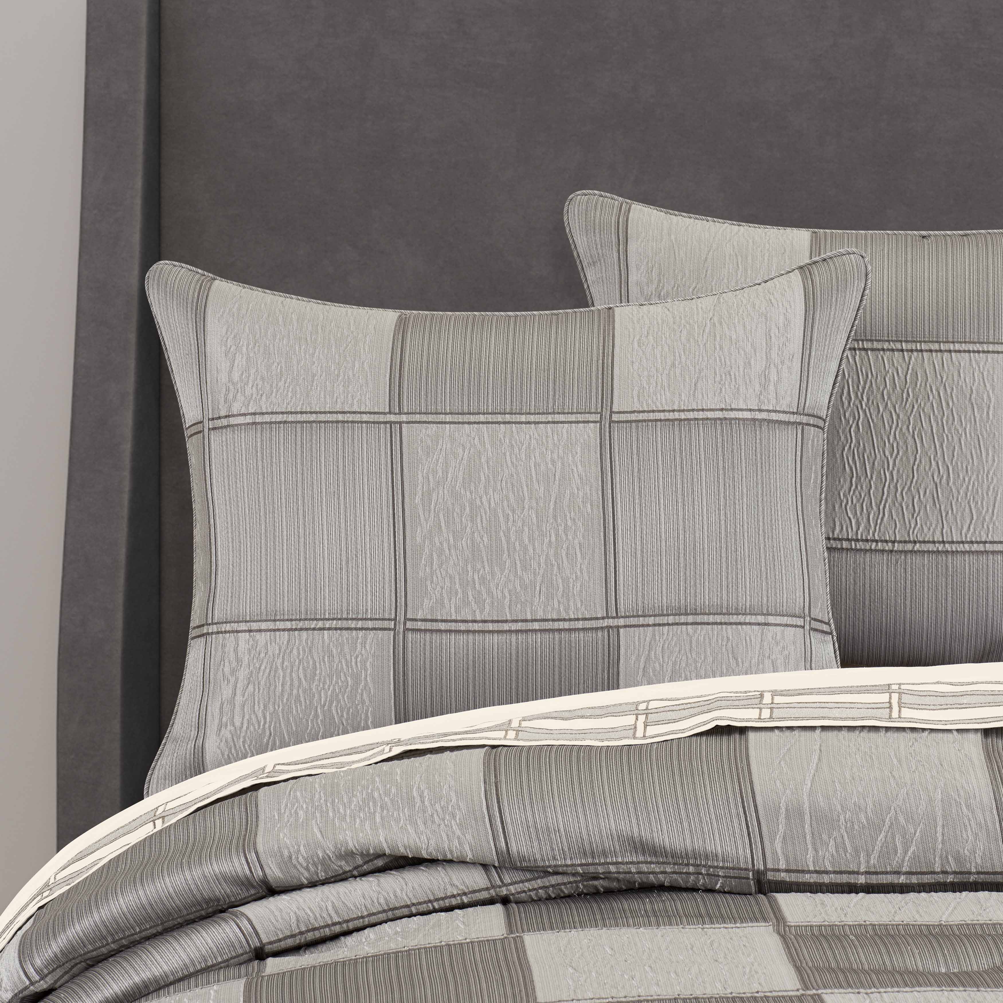 Brando Charcoal 4 Piece Comforter Set Comforter Sets By J. Queen New York