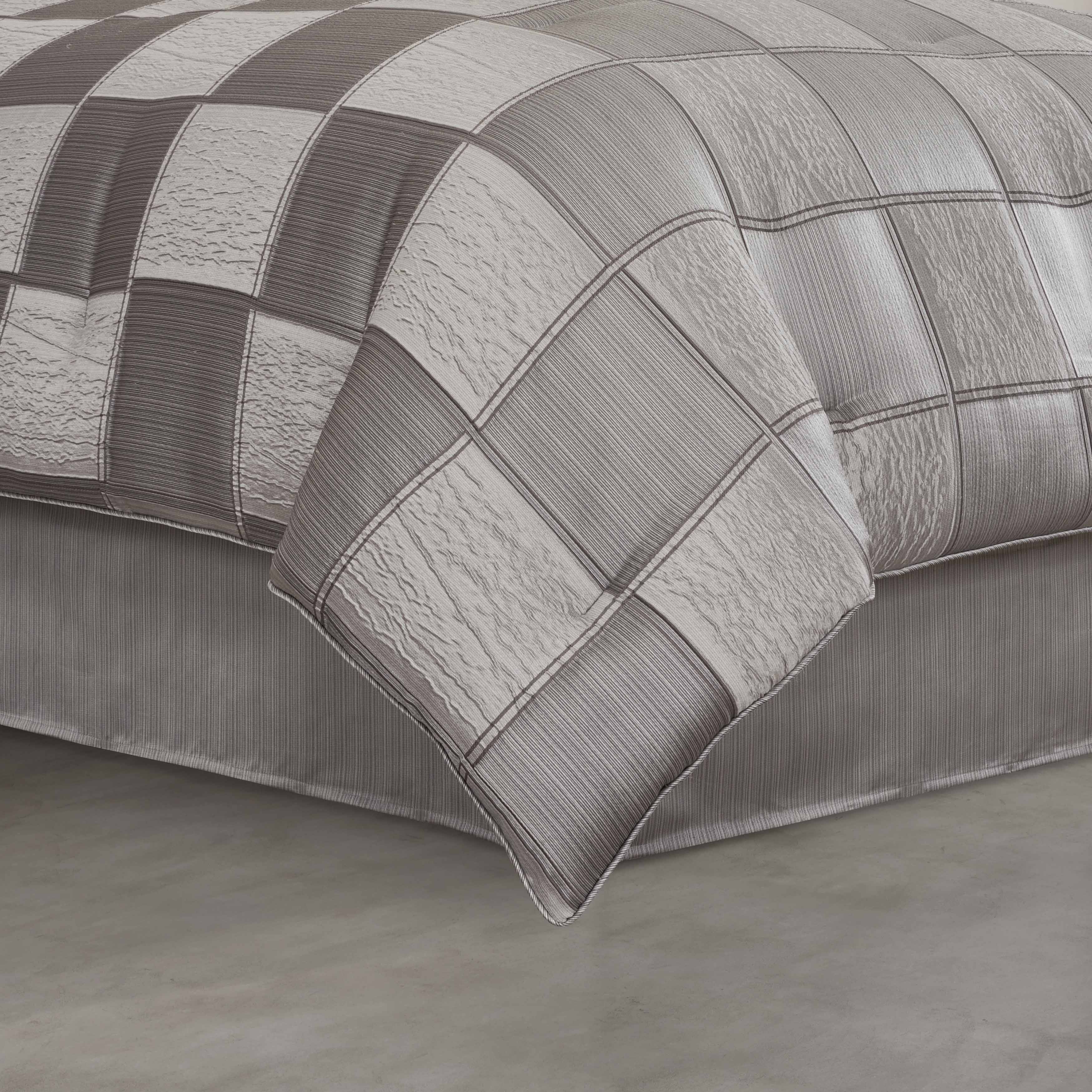 Brando Charcoal 4 Piece Comforter Set Comforter Sets By J. Queen New York