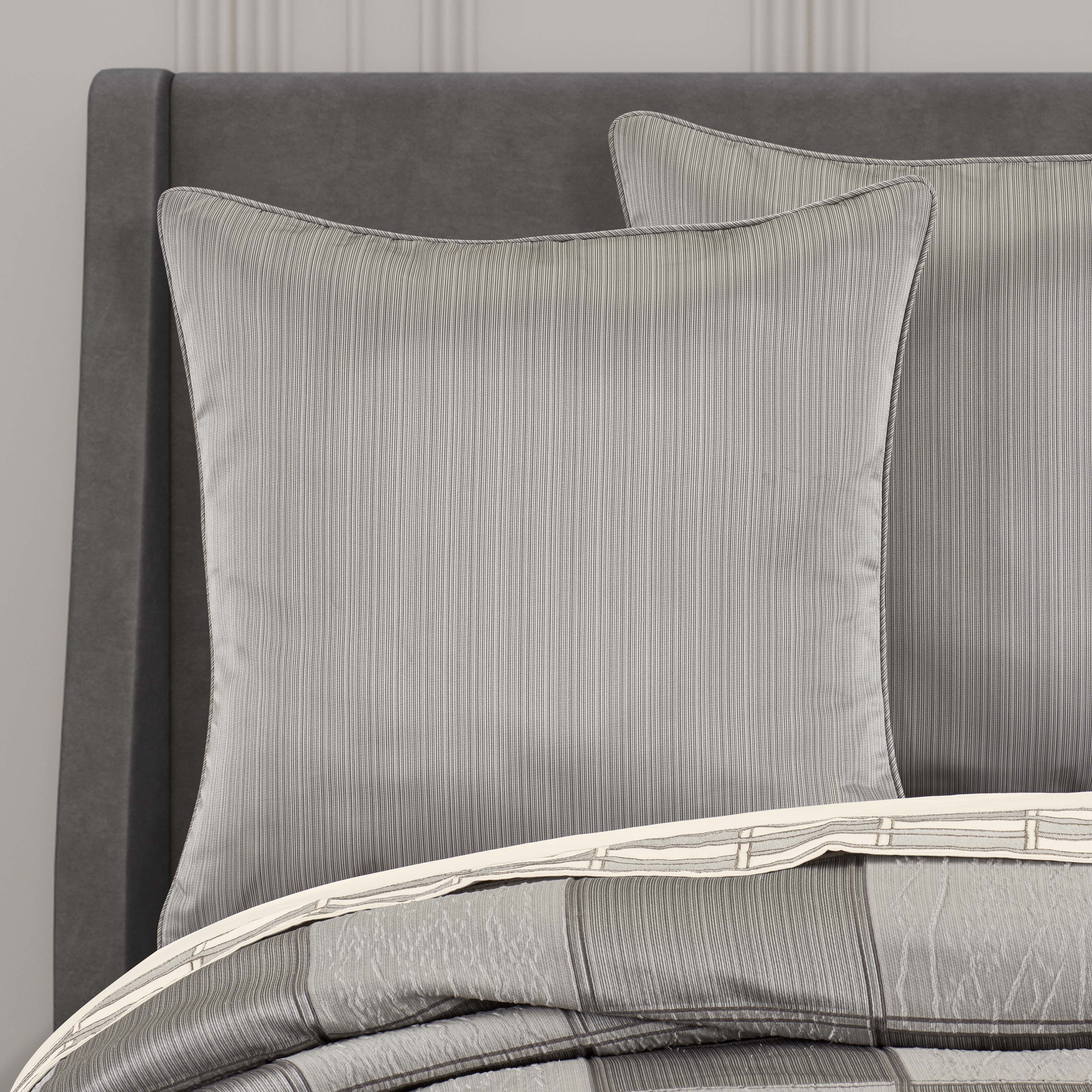 Brando Charcoal Euro Shams Euro Sham By J. Queen New York