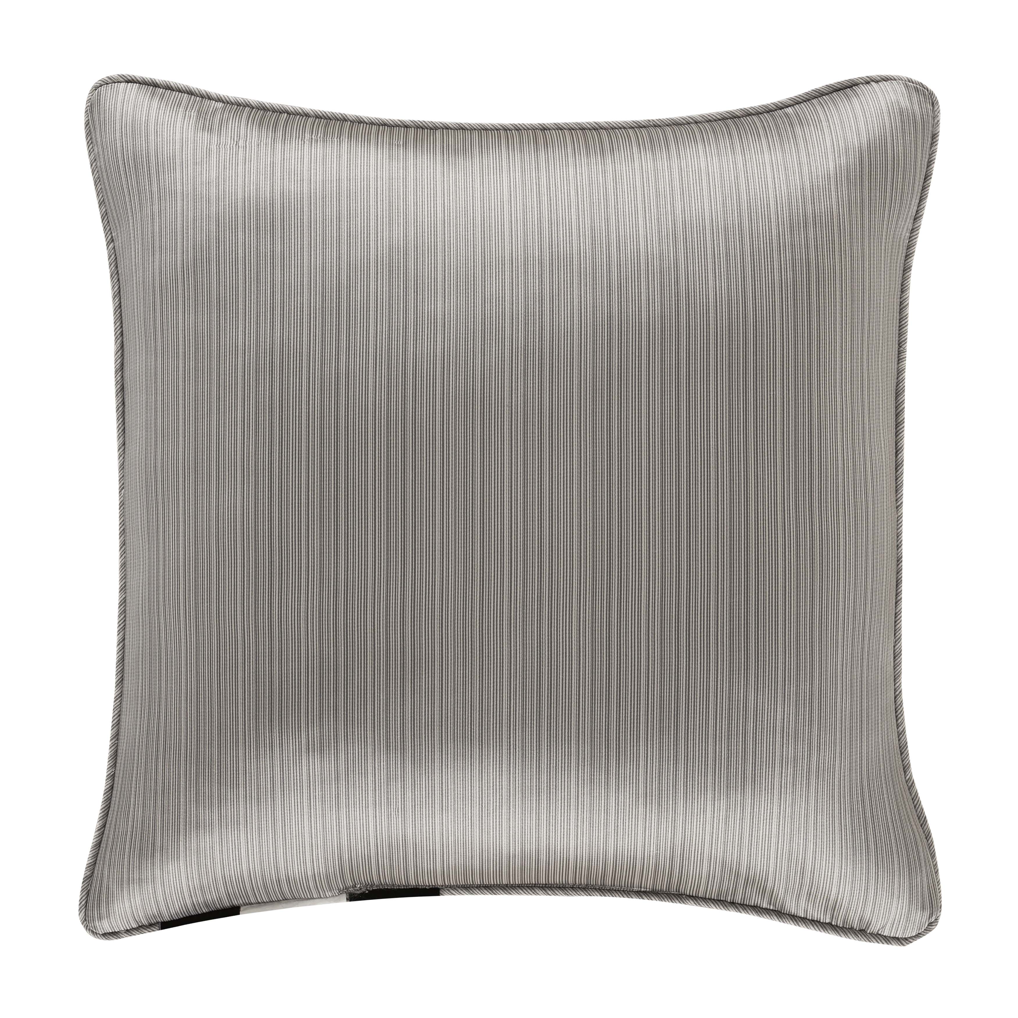 Brando Charcoal Square Decorative Throw Pillow 20" x 20" Throw Pillows By J. Queen New York