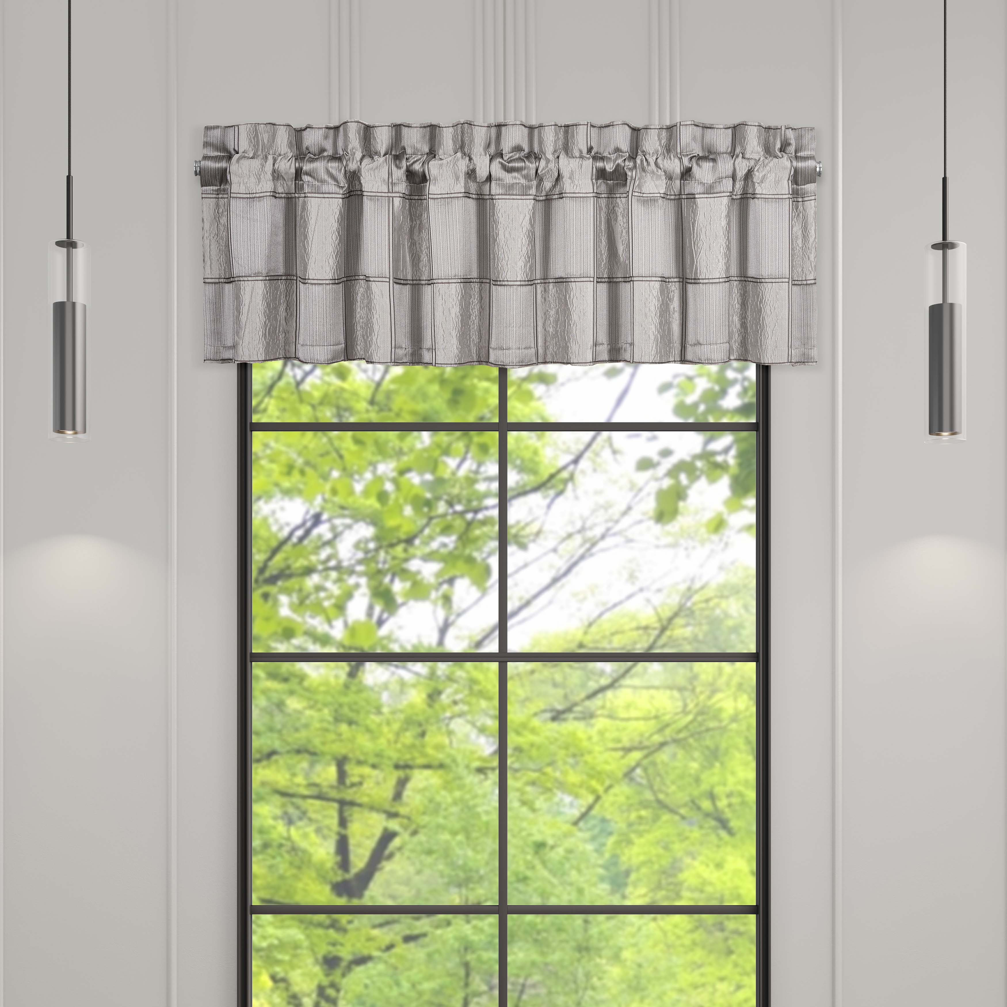 Brando Charcoal Straight Window Valance Window Valances By J. Queen New York