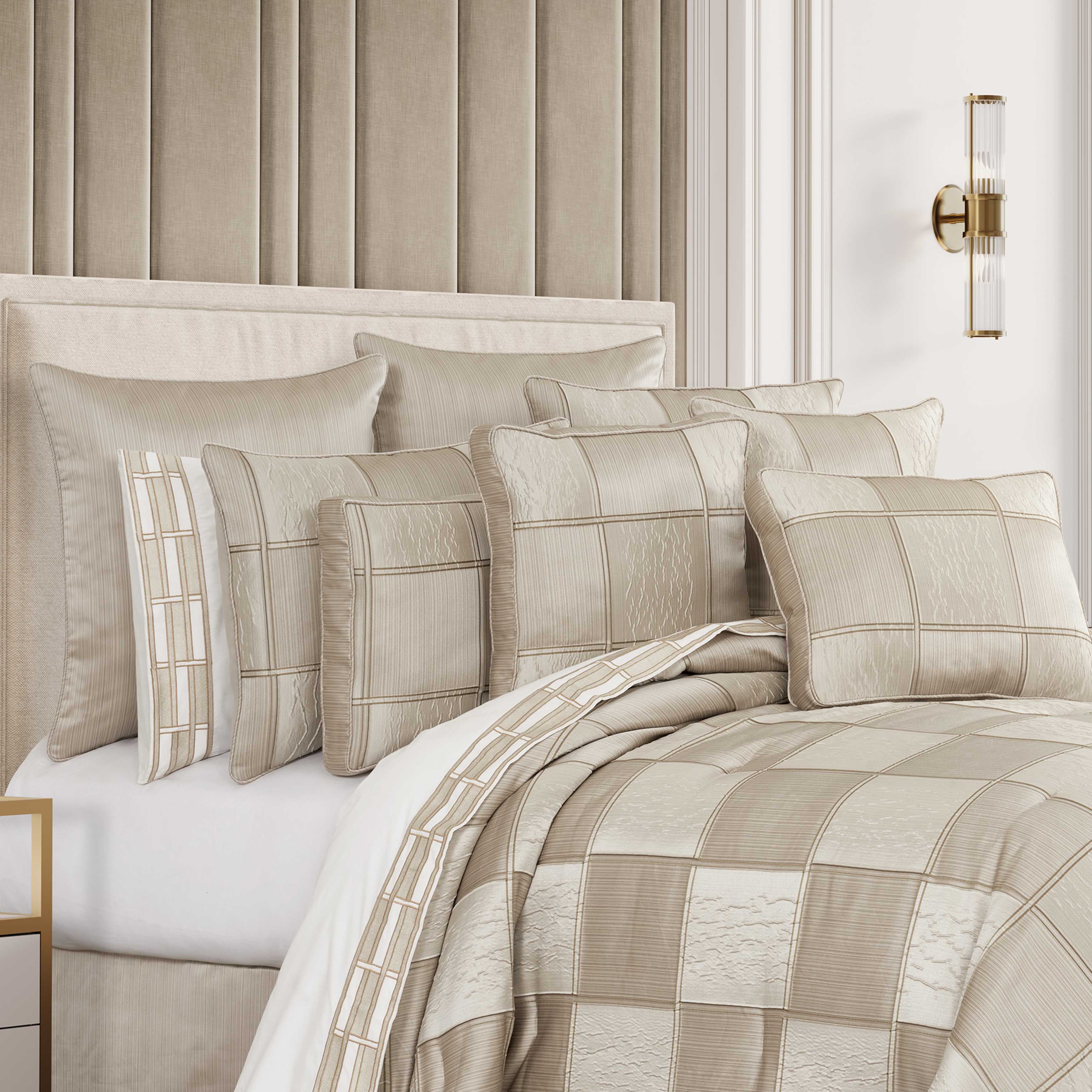 Brando Flax 4 Piece Comforter Set Comforter Sets By J. Queen New York