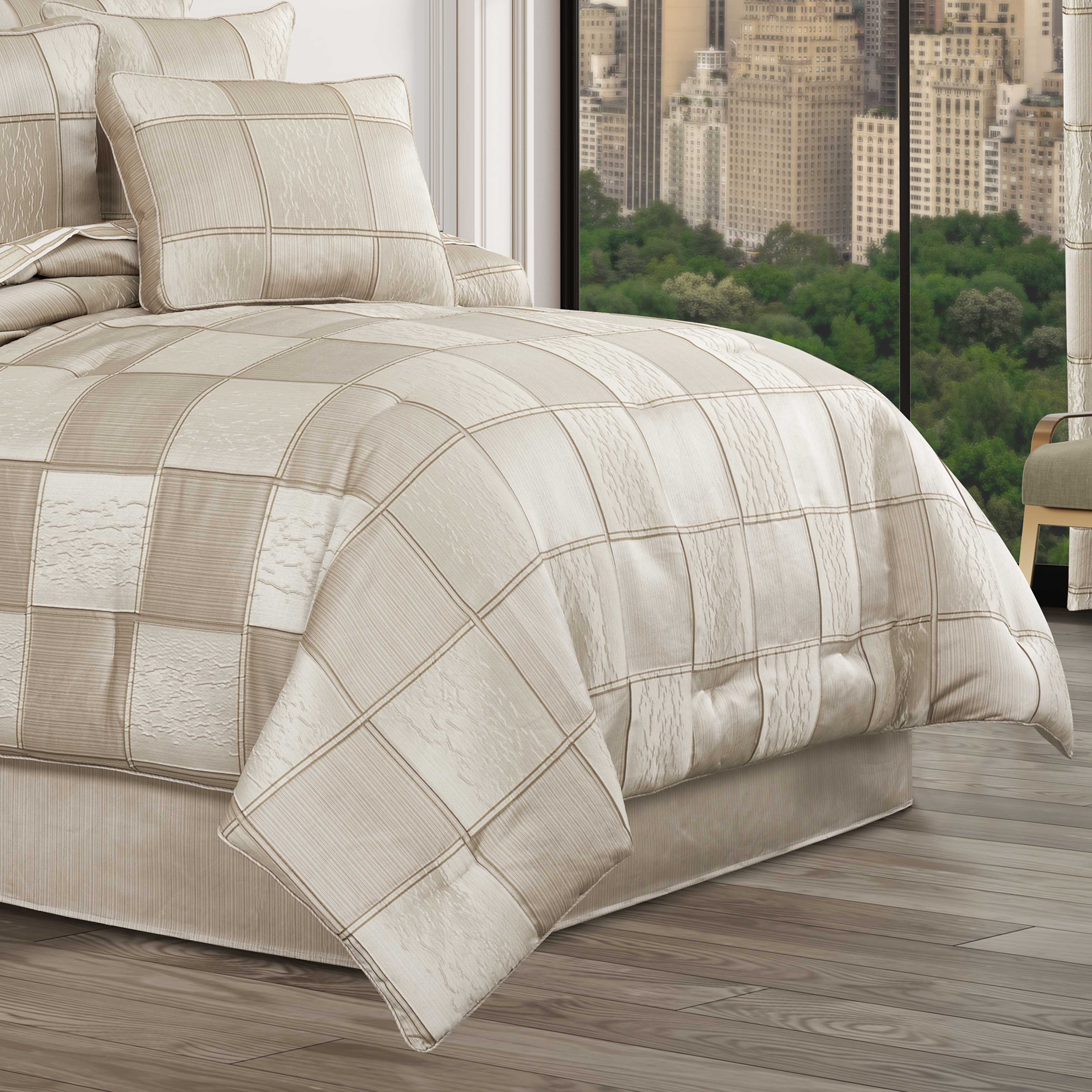 Brando Flax 4 Piece Comforter Set Comforter Sets By J. Queen New York