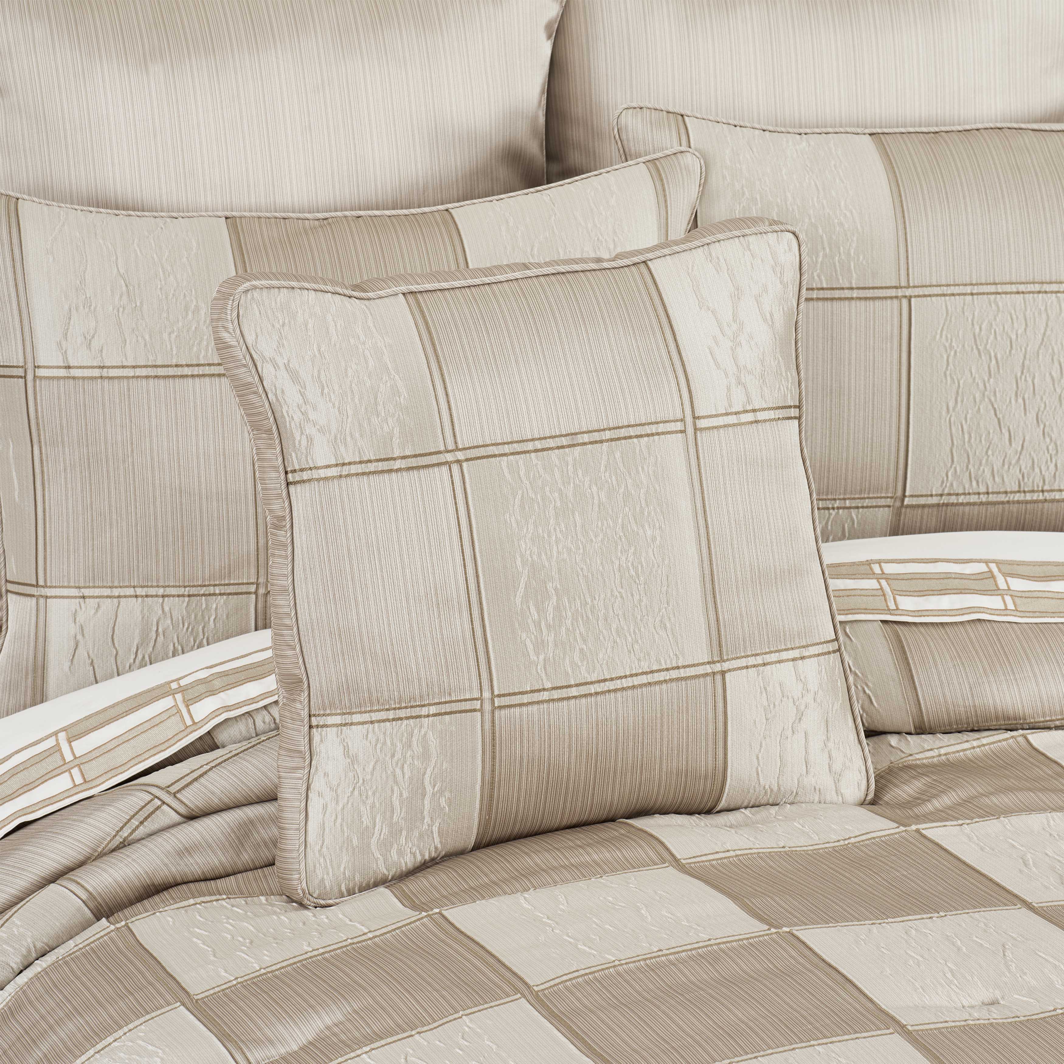 Brando Flax Square Decorative Throw Pillow 18" x 18" Throw Pillows By J. Queen New York