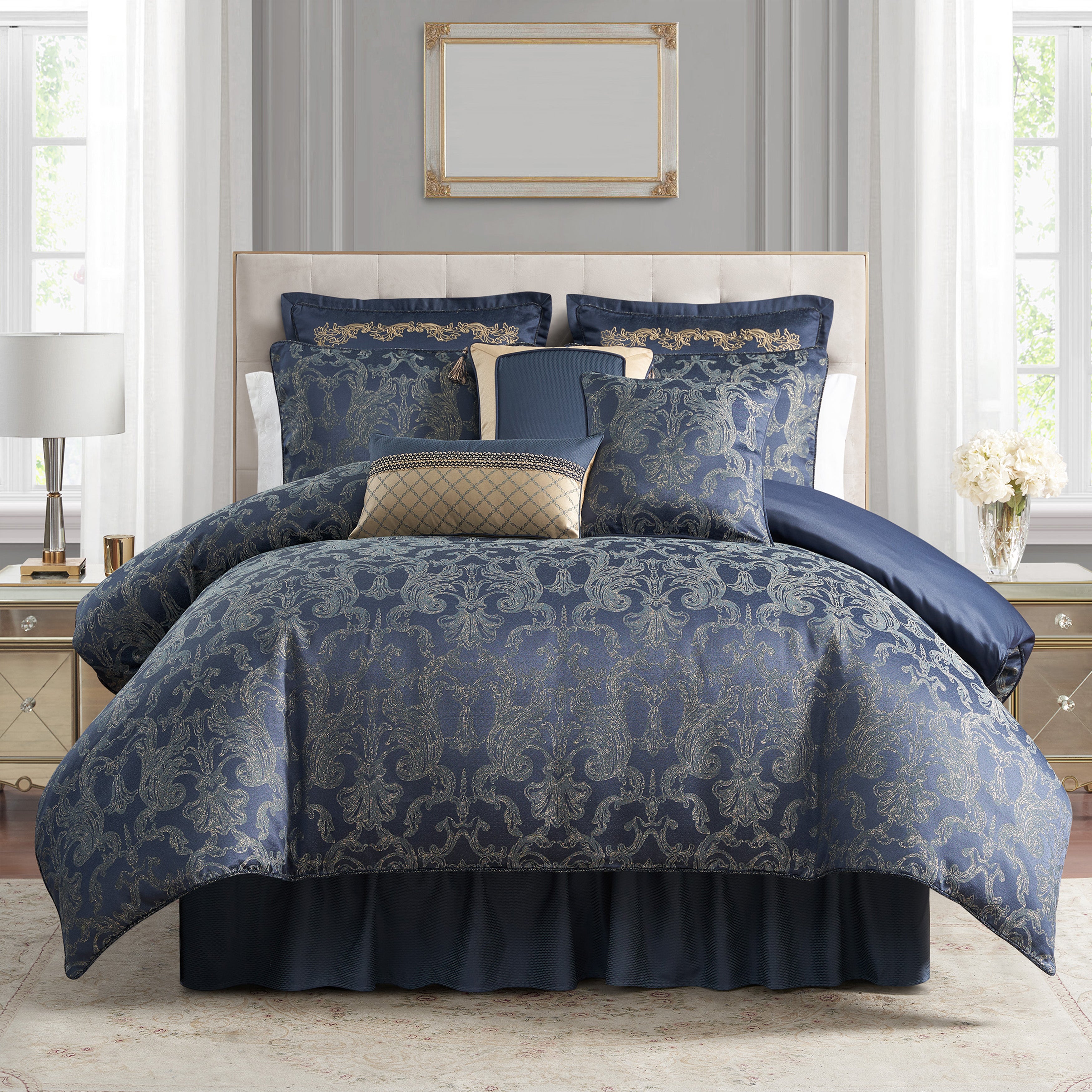 Brennigan Navy 6 Piece Comforter Set Comforter Sets By Waterford