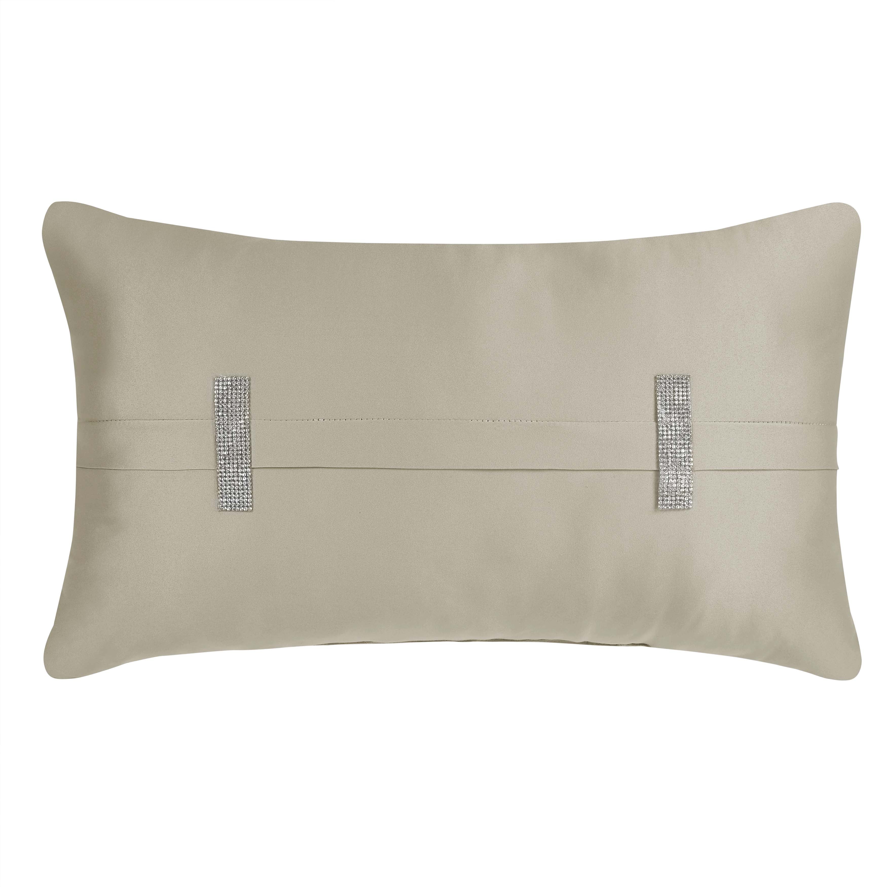 Brilliance Pebble Quilted Boudoir Decorative Throw Pillow 20" x 12" Throw Pillows By J. Queen New York