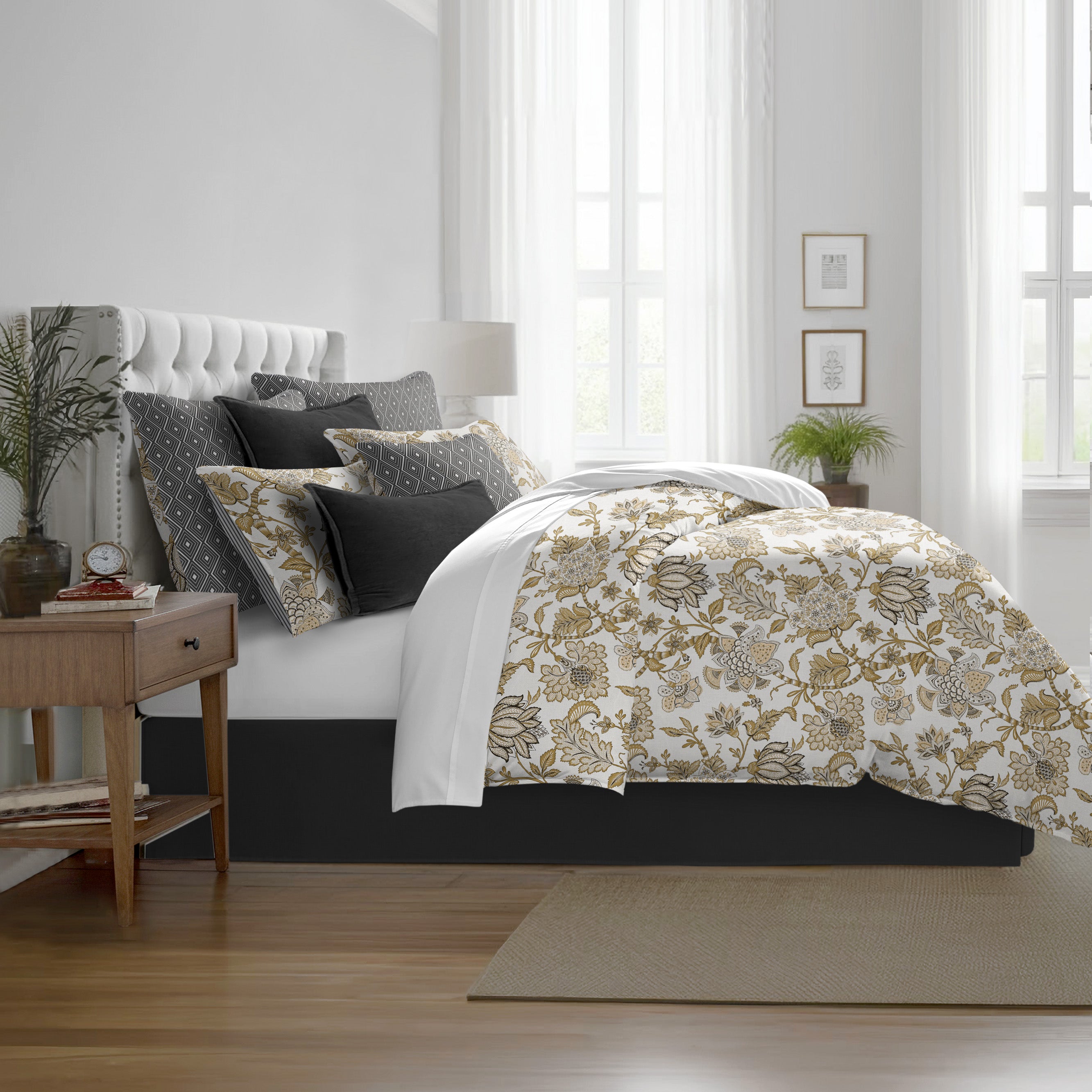 Bronte Gold 8 Piece Duvet Cover Set Duvet Covers By Colcha Linens