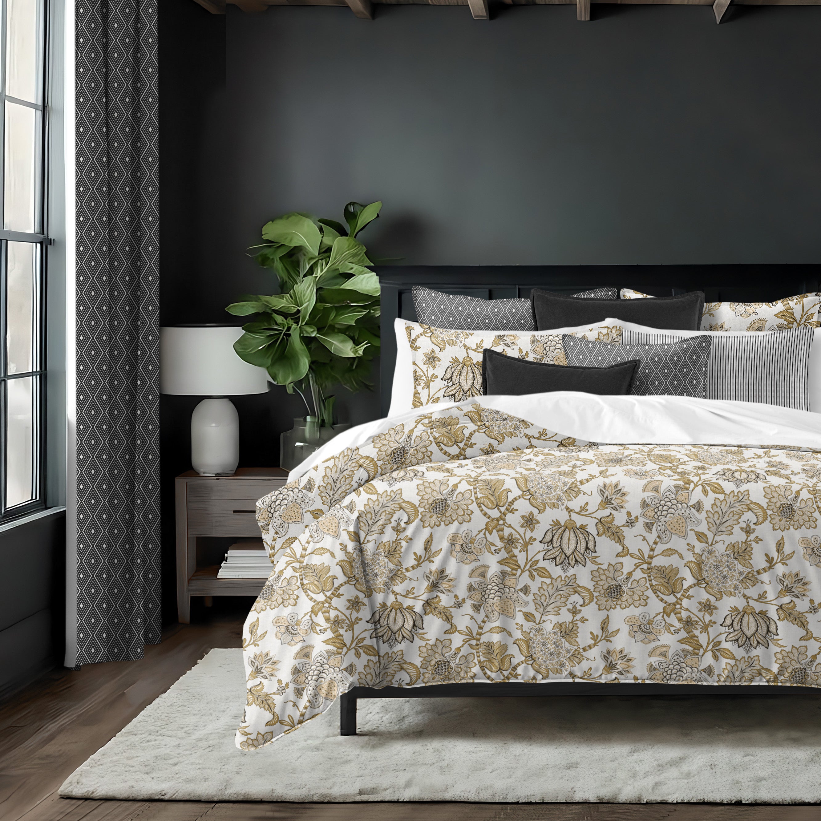 Bronte Gold 8 Piece Duvet Cover Set Duvet Covers By Colcha Linens