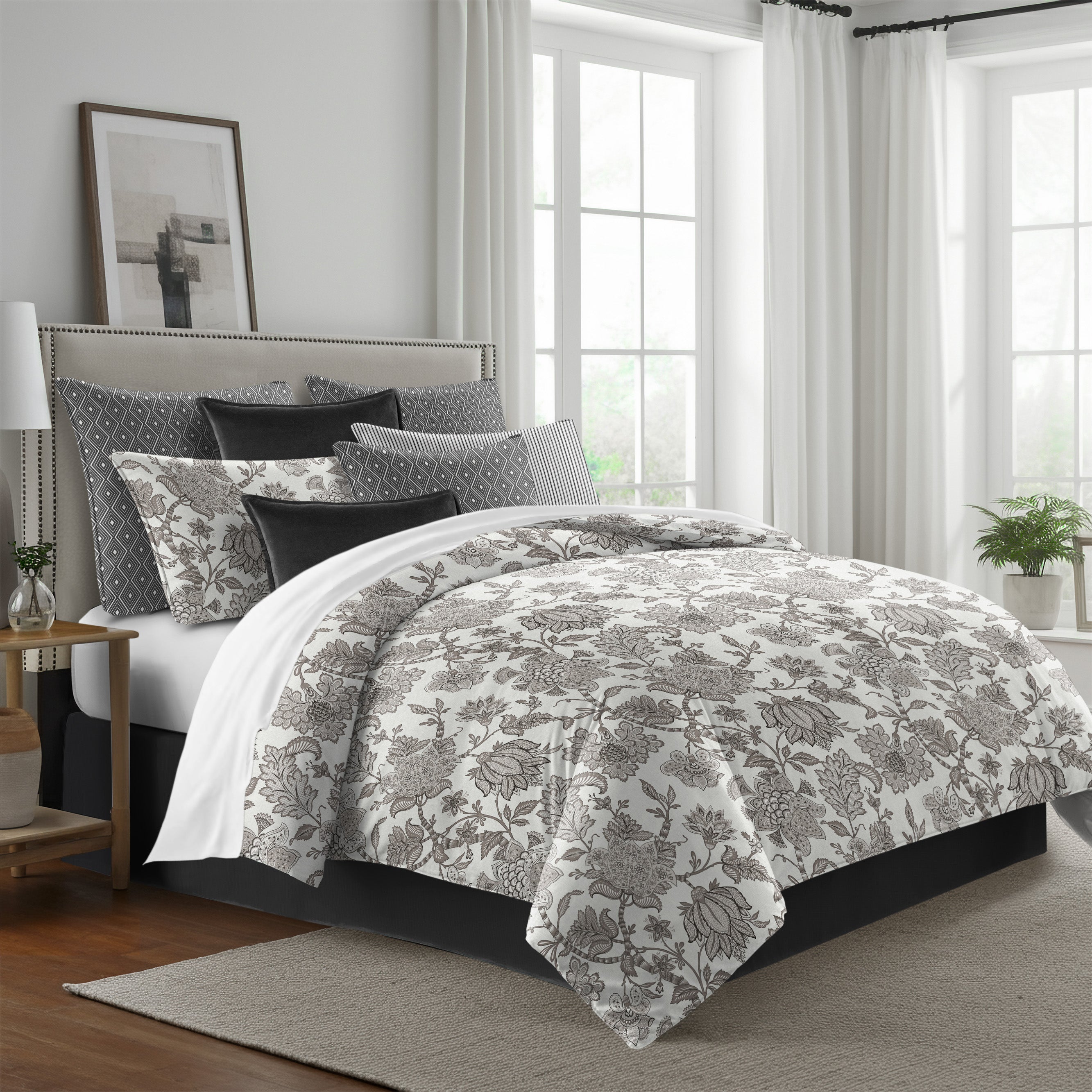 Bronte Ivory 8 Piece Comforter Set Comforter Sets By Colcha Linens