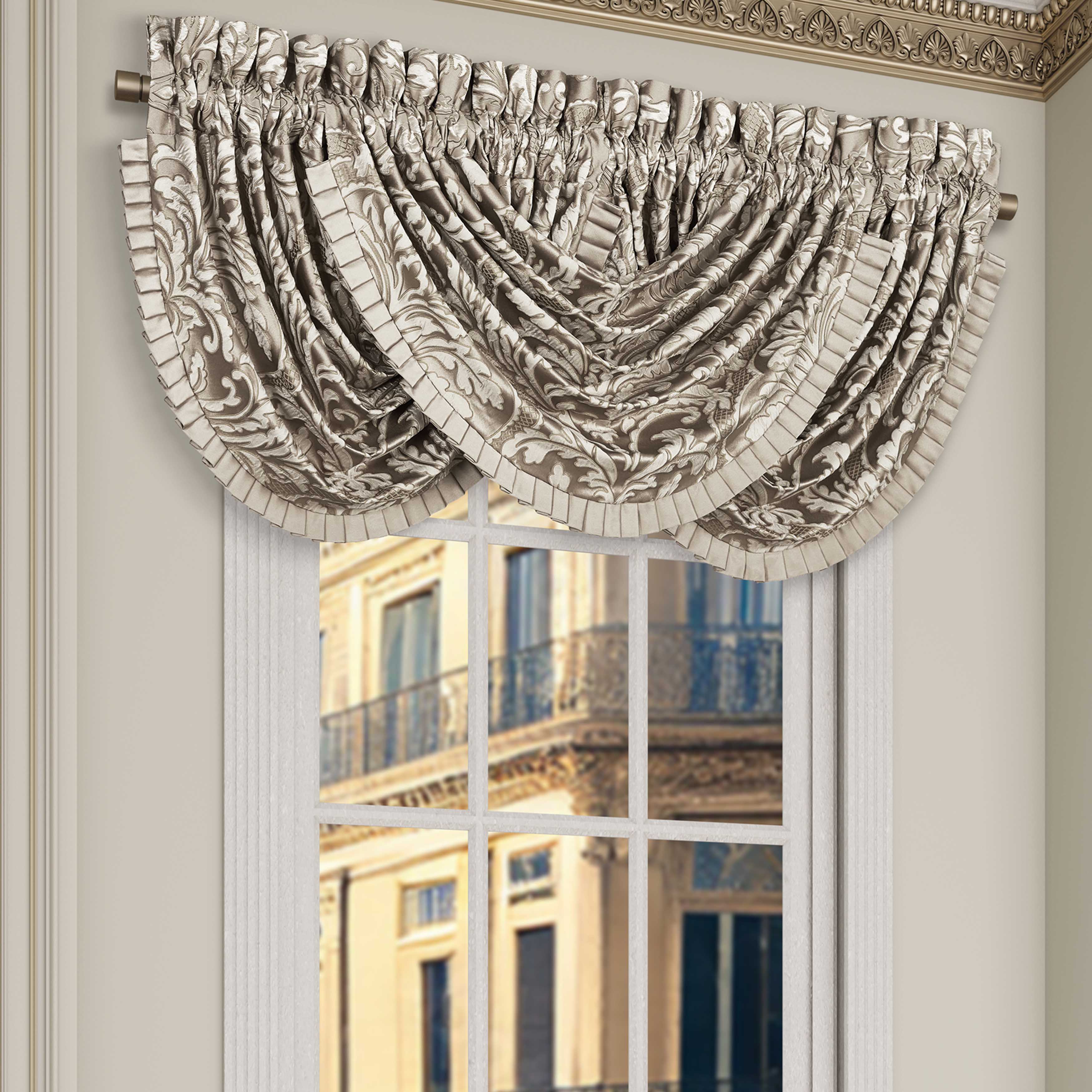 Brunello Flax Waterfall Window Valance Window Valances By J. Queen New York