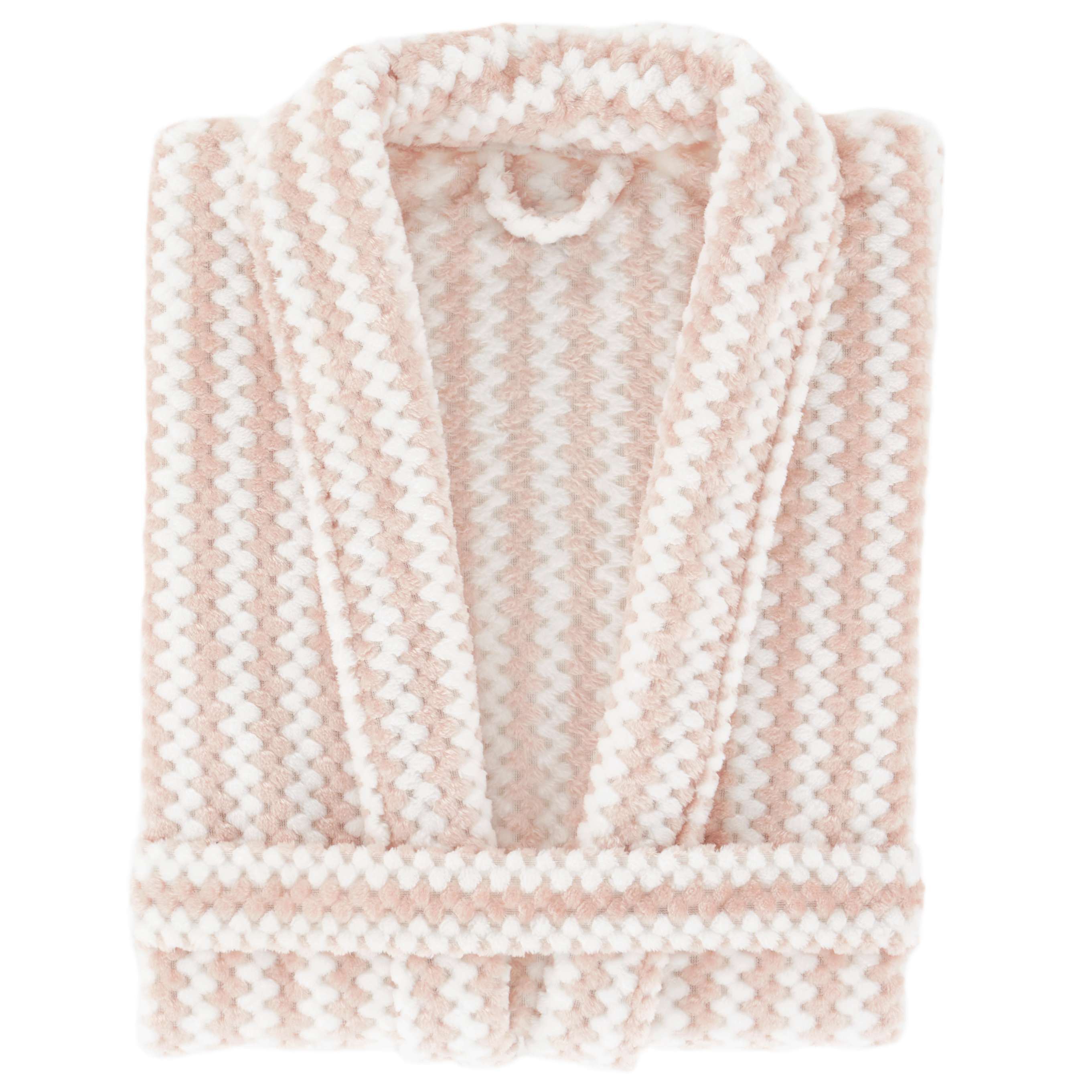 Bubble Stripe Fleece Bath Robe Bathrobe By Annie Selke