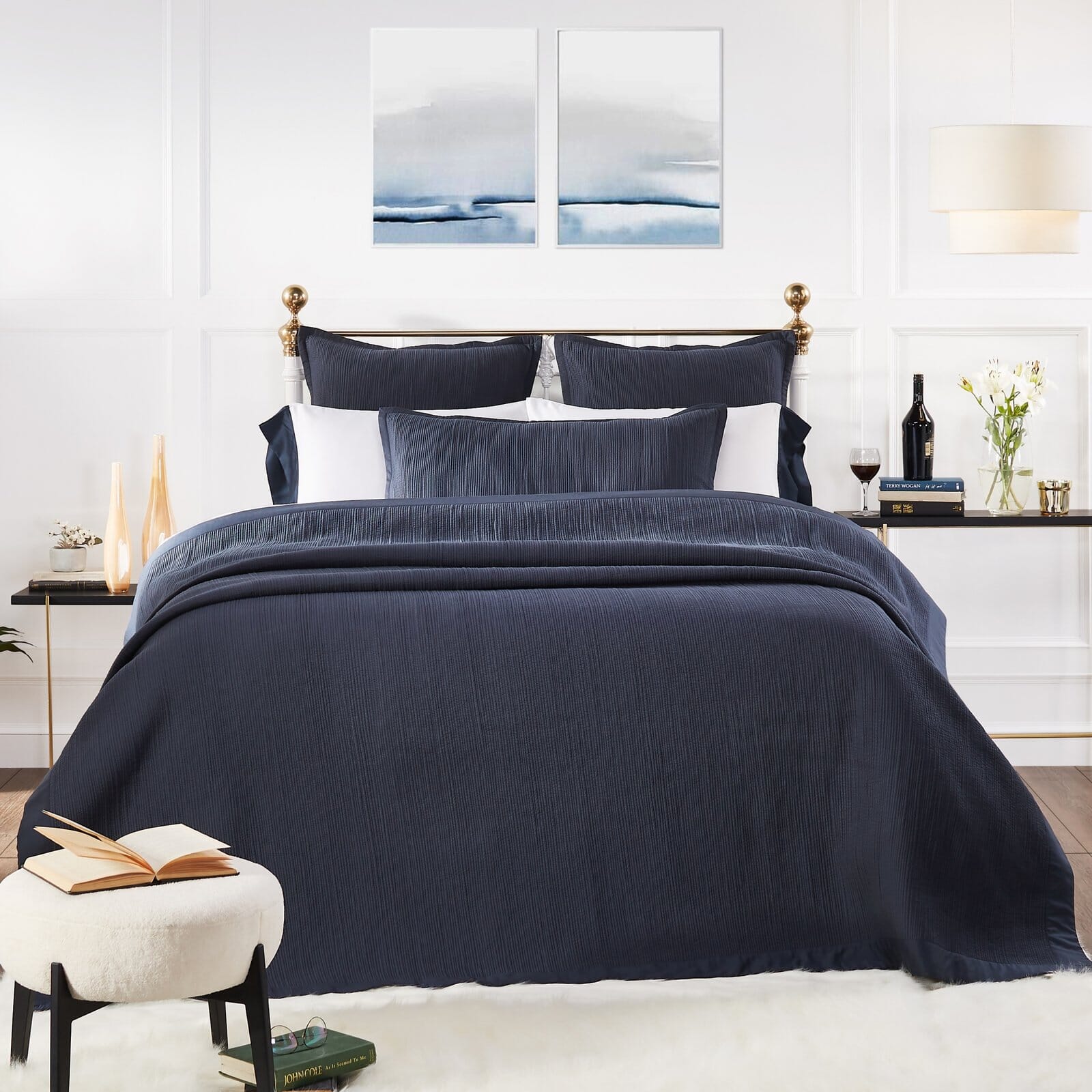 Laela Channel Stitch Cotton Coverlet Coverlet By Orchids Lux Home