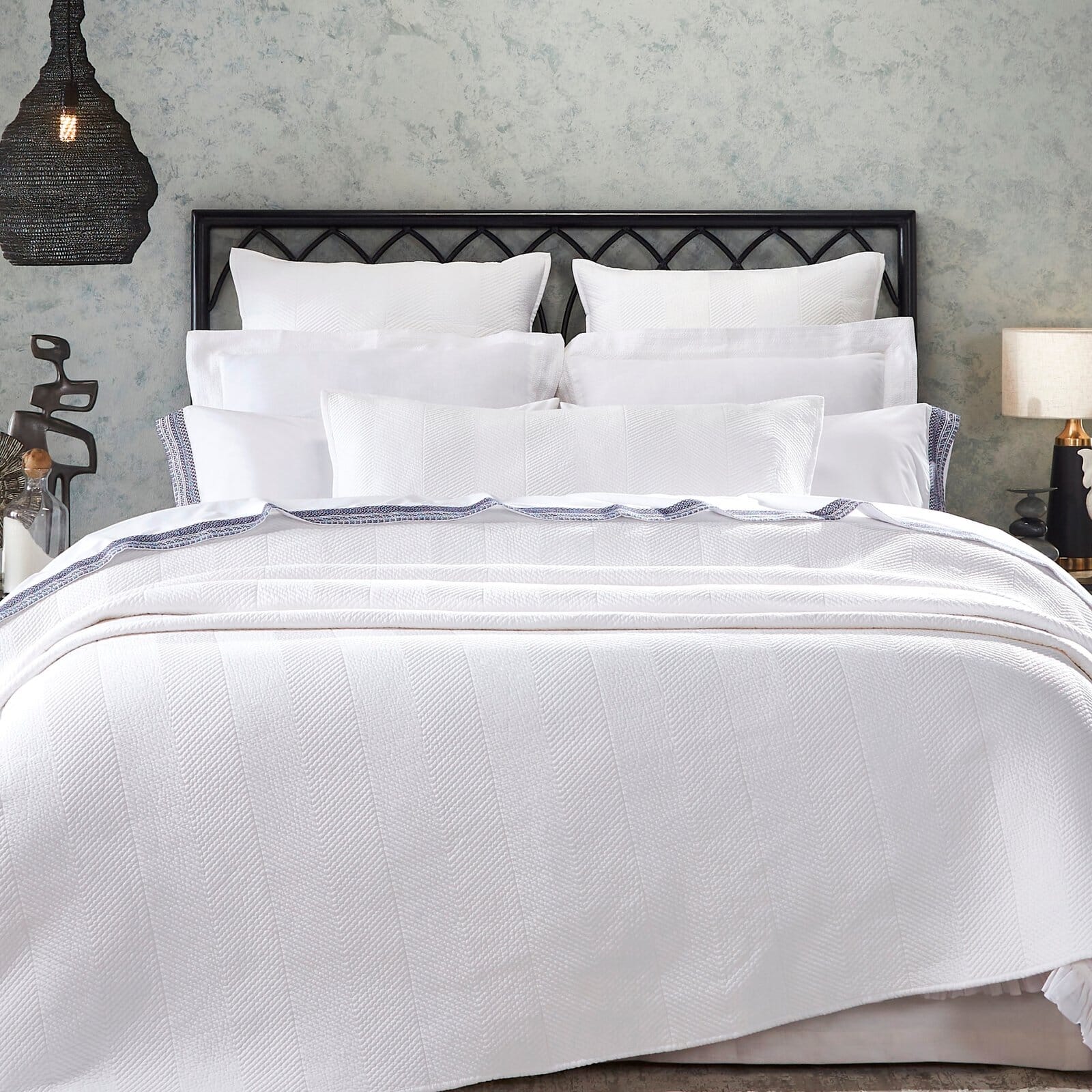Athena Chevron Cotton Sateen Coverlet Coverlet By Orchids Lux Home