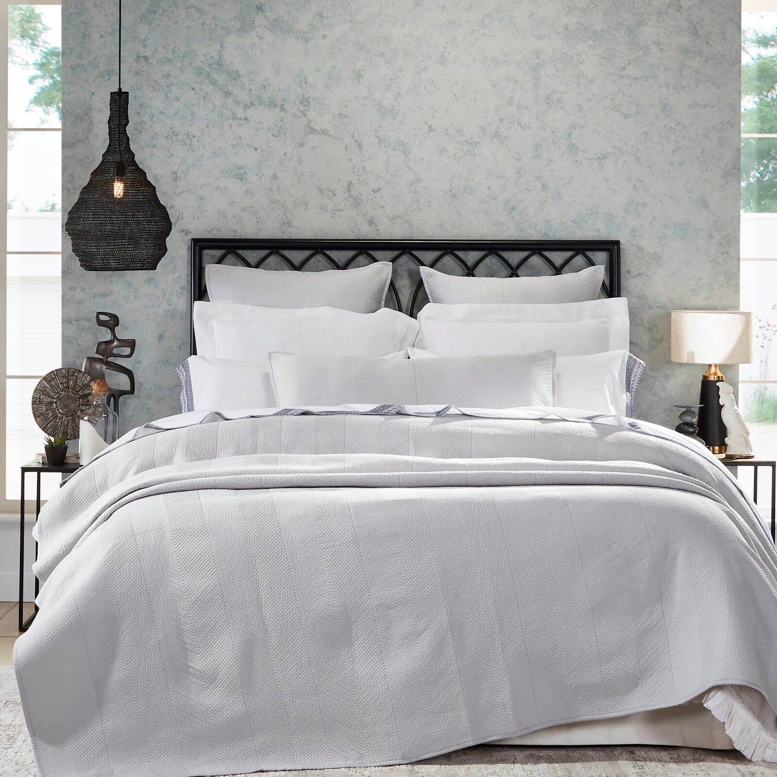 Athena Chevron Cotton Sateen Coverlet Coverlet By Orchids Lux Home