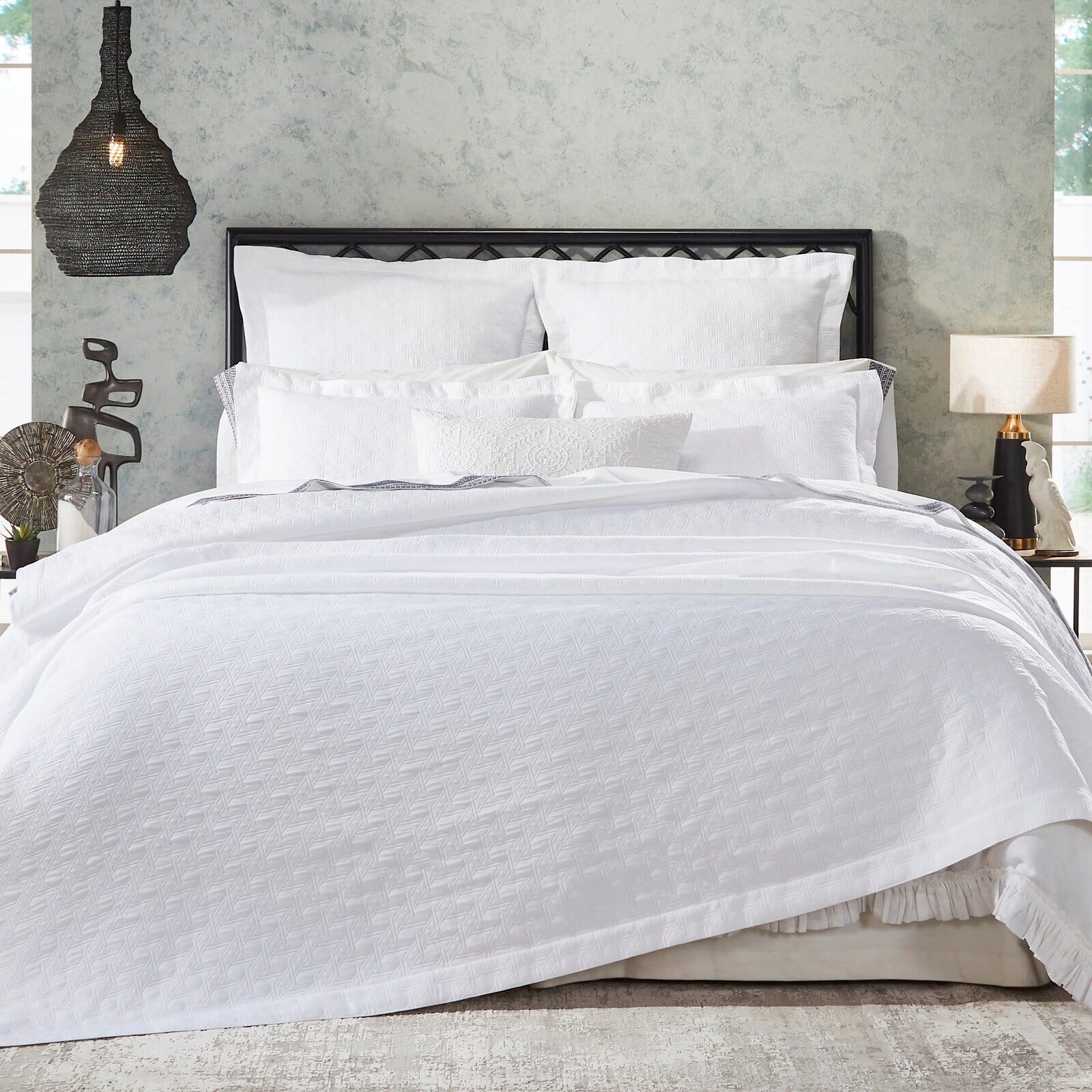 Frontier Geometric Matelasse Coverlet Coverlet By Orchids Lux Home