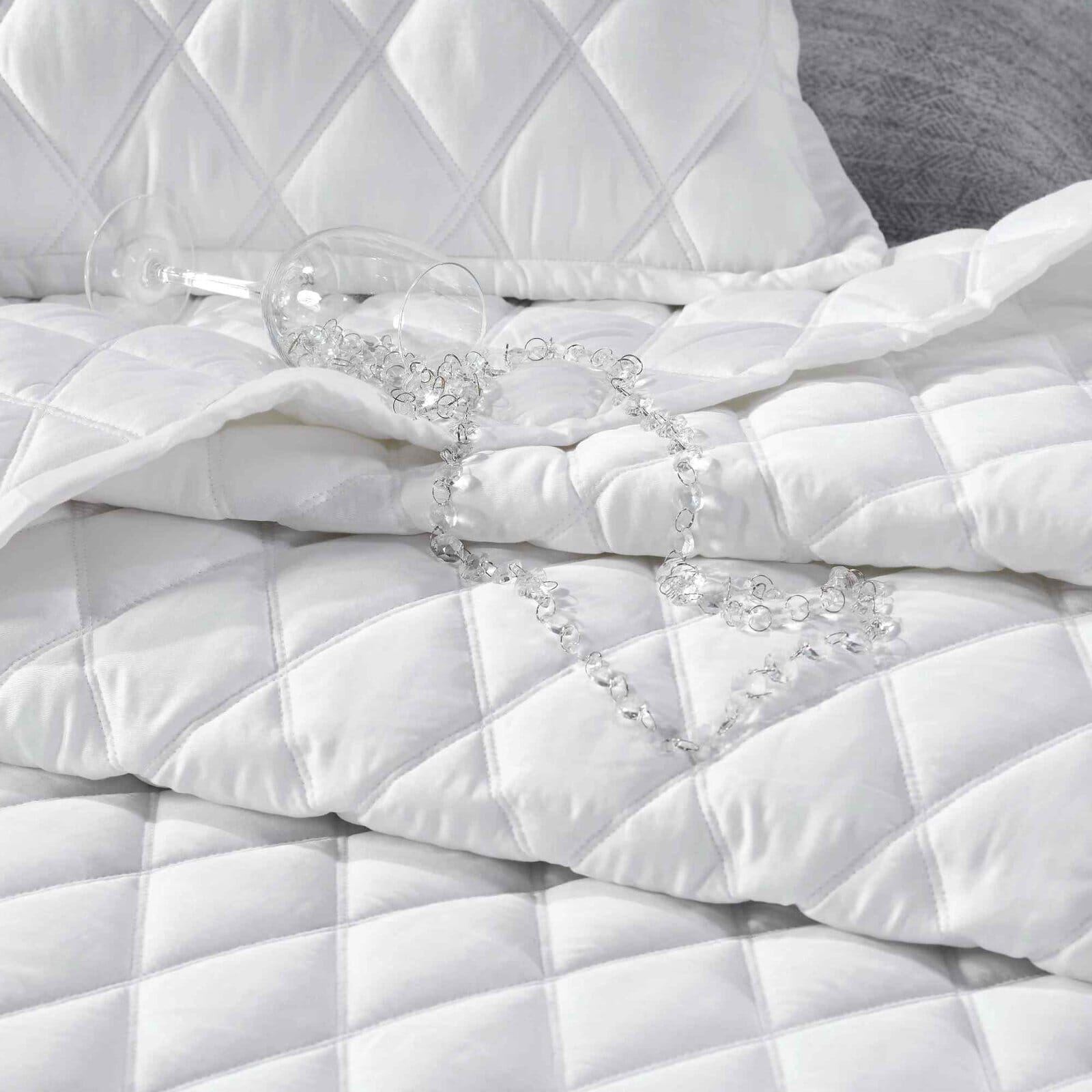 Avalon Diamond Quilted LYOCELL Coverlet Coverlet By Orchids Lux Home
